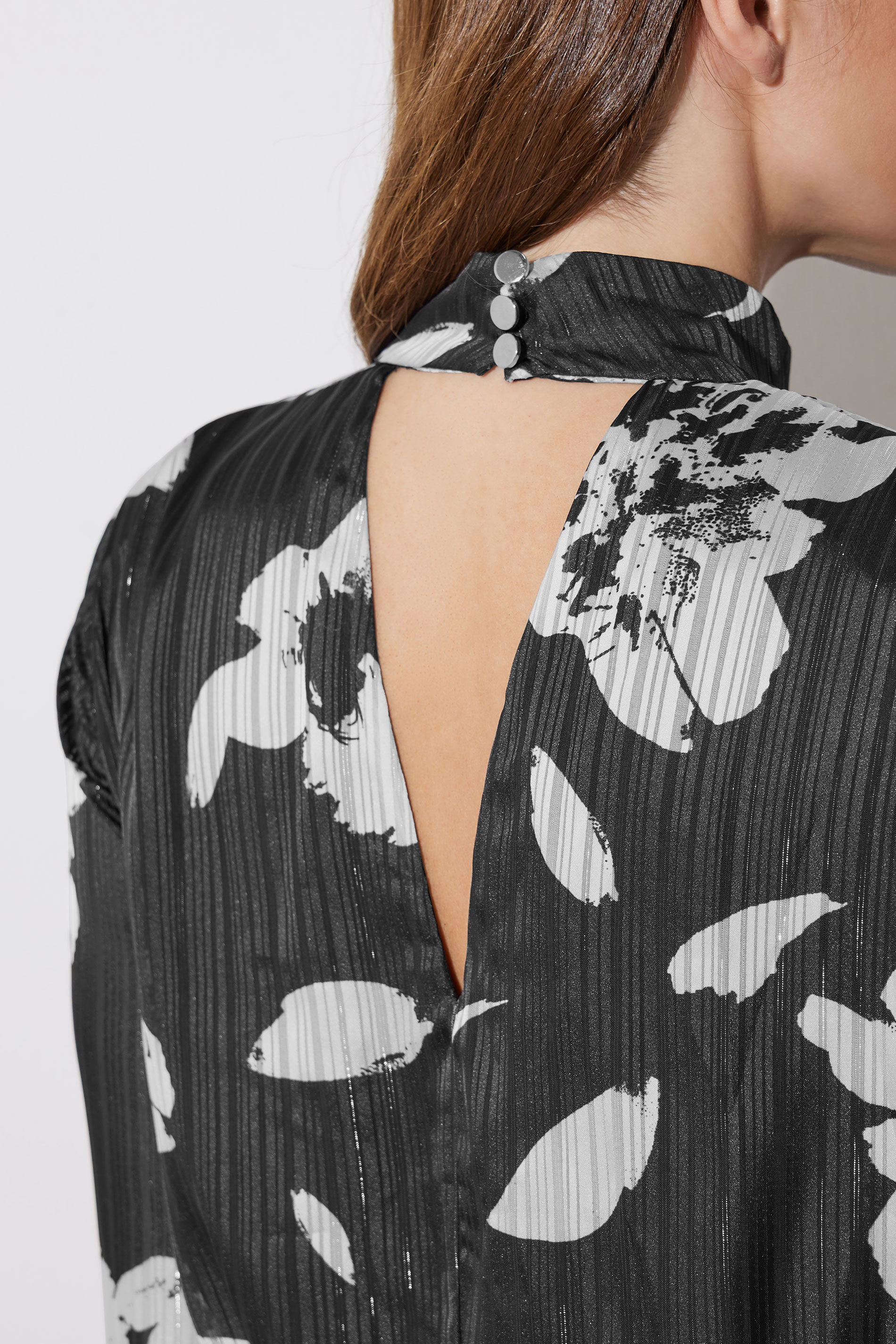 STAR Grey & White Floral Print Ruched Dress | StarByJM 5