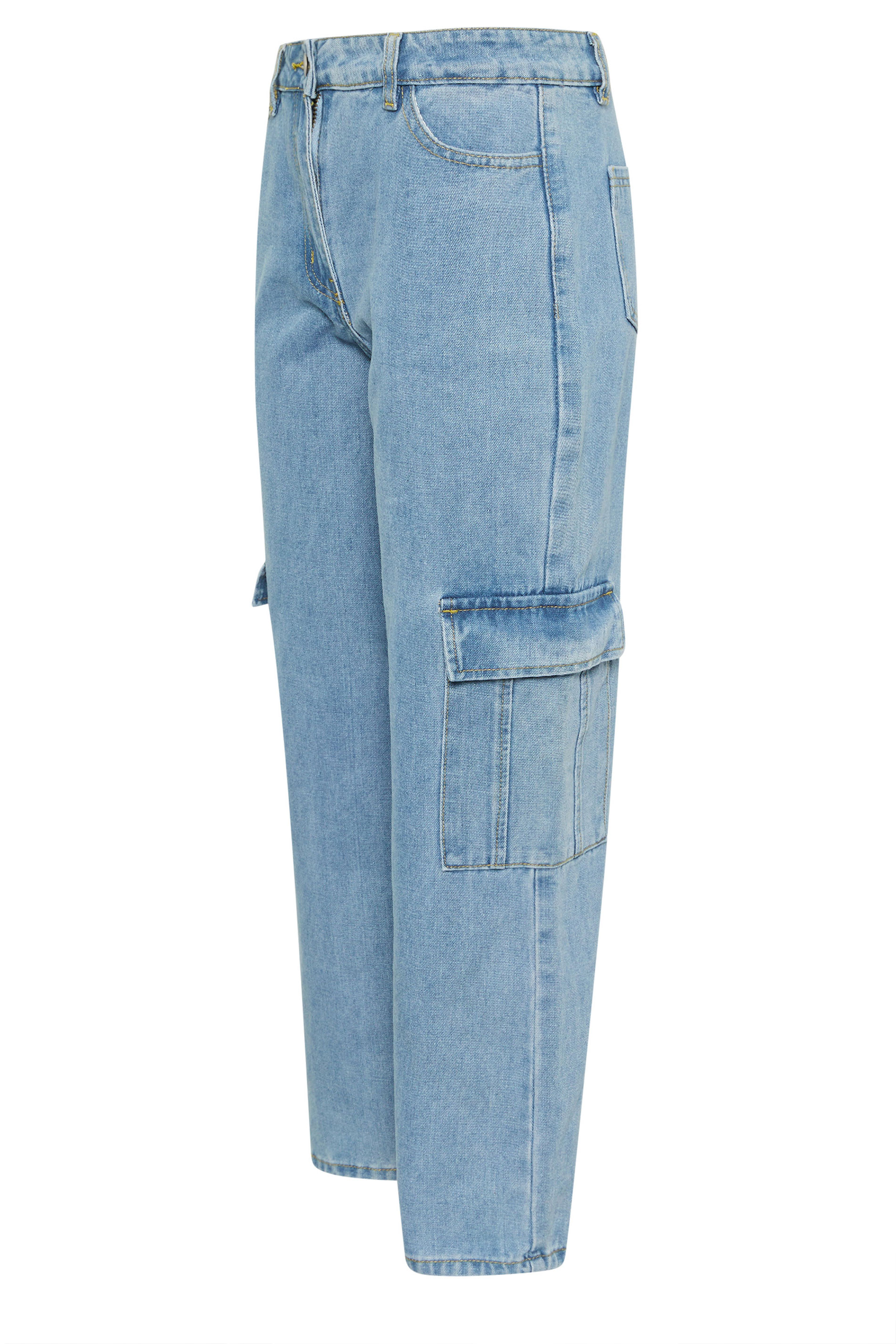 PixieGirl Petite Women's Light Blue Denim Utility Pocket Jeans | PixieGirl 6