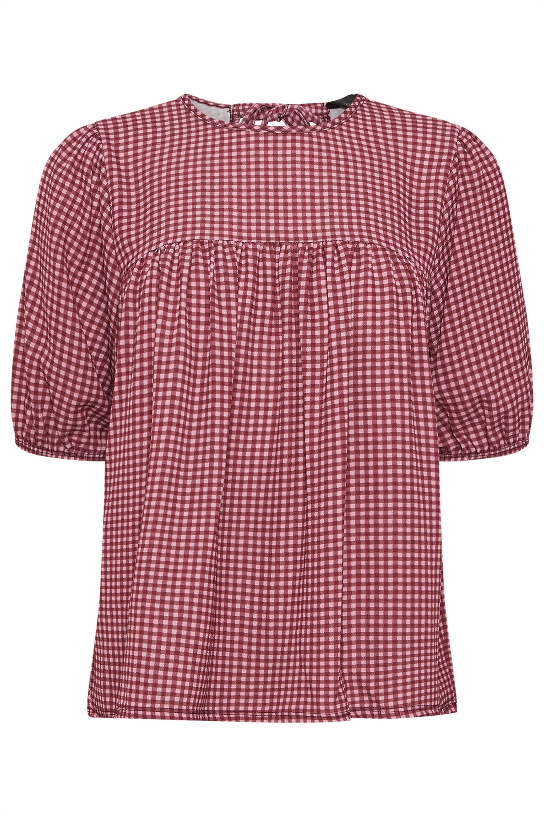PixieGirl Petite Women's Red Gingham Tie Back Top | PixieGirl 7