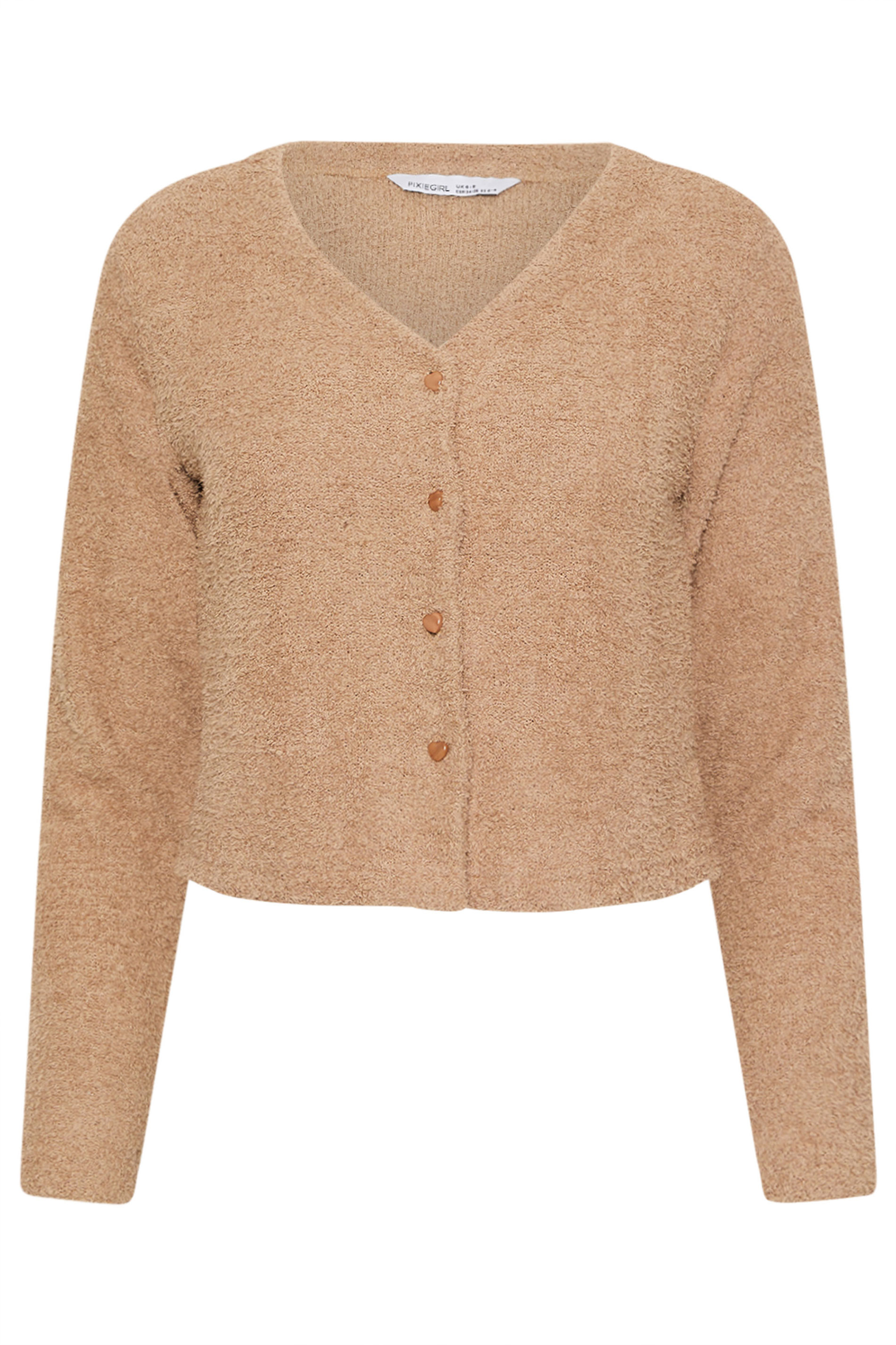 PixieGirl Petite Women's Camel Brown Chenille Cardigan | PixieGirl 5