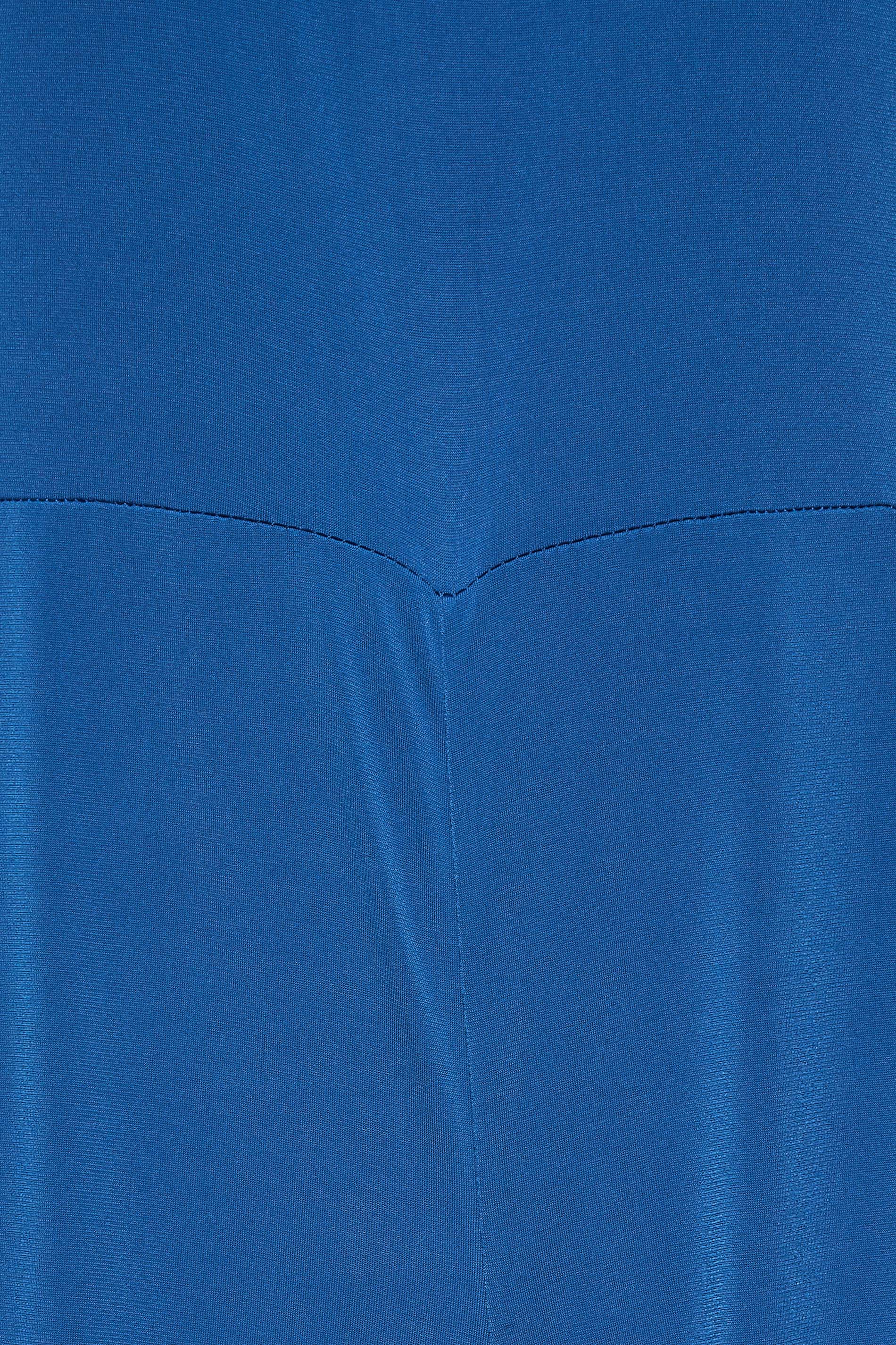 Petite Blue Halter Neck Wide Leg Jumpsuit | PixieGirl 5