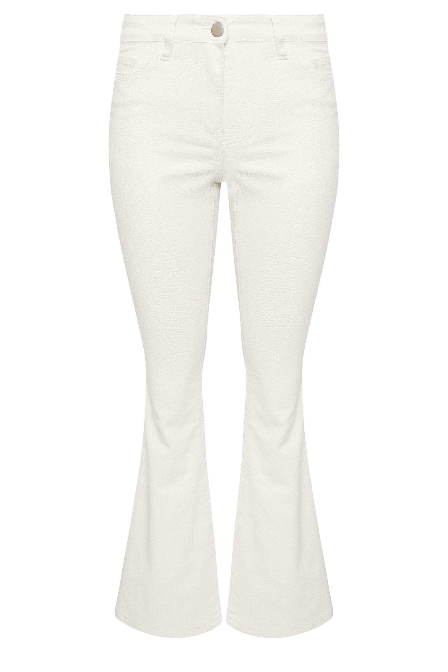 PixieGirl Petite Women's White Flared Jeans | PixieGirl 5