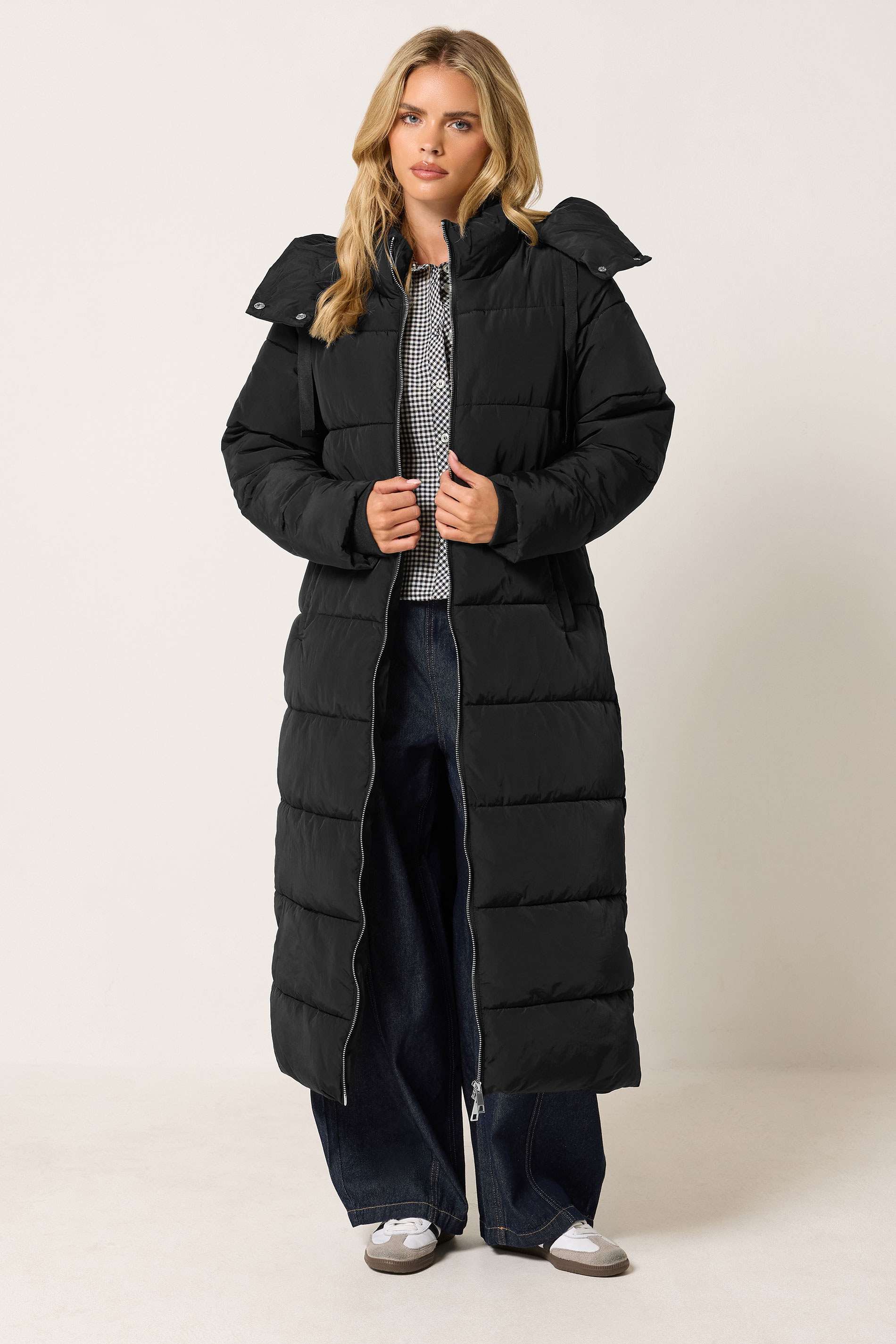 Pixiegirl Women's Black Petite Maxi Padded Coat Size 14