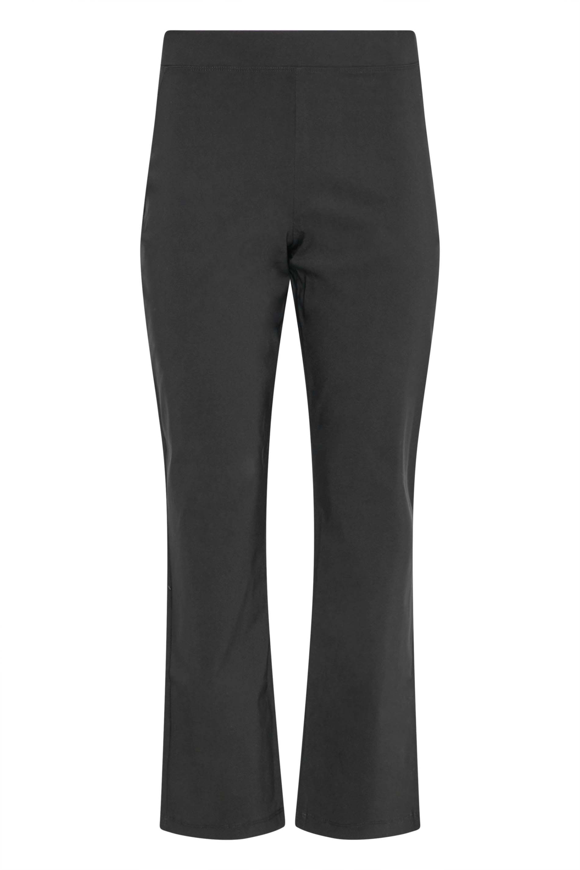 Petite Black Bi Stretch Straight Leg Trousers | PixieGirl  6