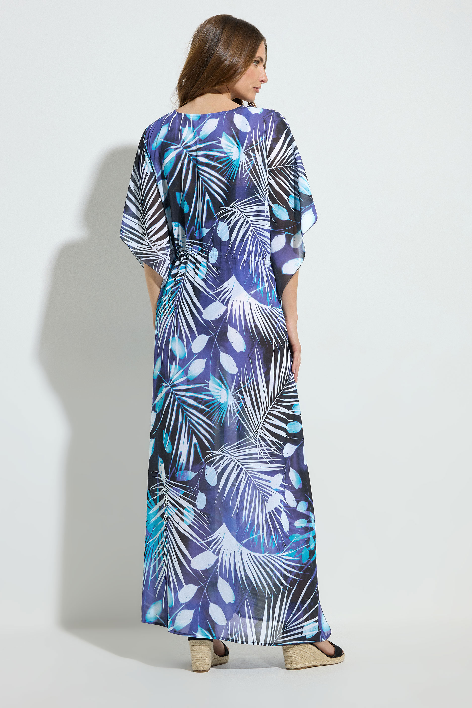 STAR Blue Tropical Palm Beach Kimono | StarByJM 5