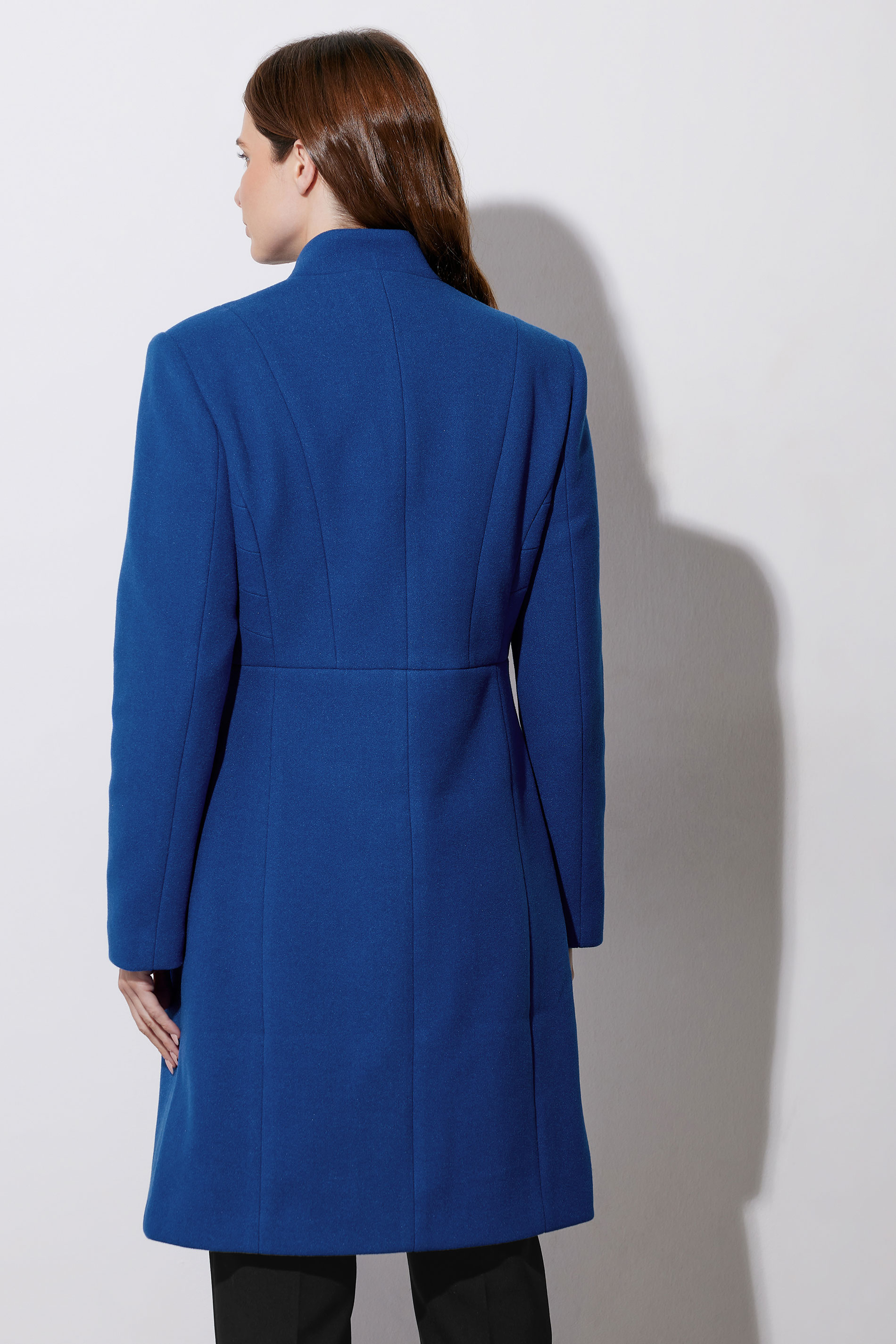 STAR Cobalt Blue Zip Detail Tailored Coat | STAR x JM 4