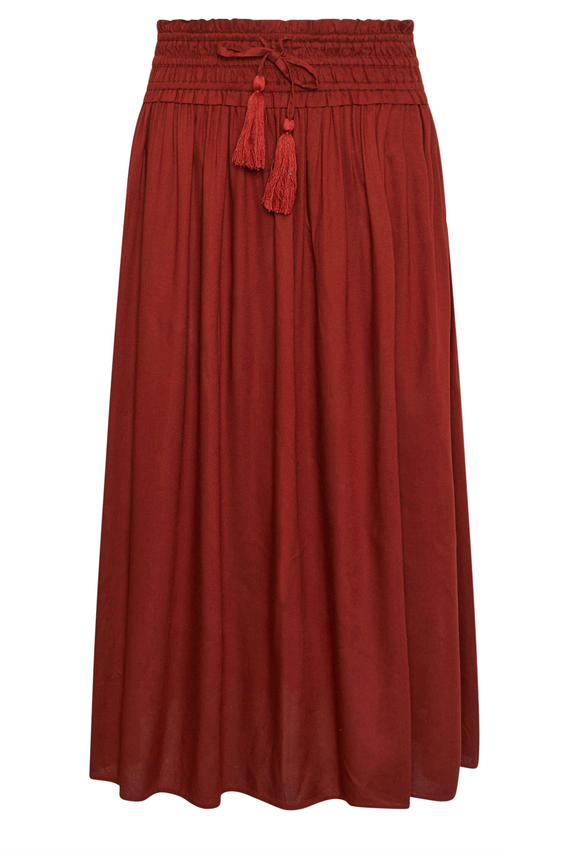 PixieGirl Petite Women's Burgundy Red Tie Waist Maxi Skirt | PixieGirl 6