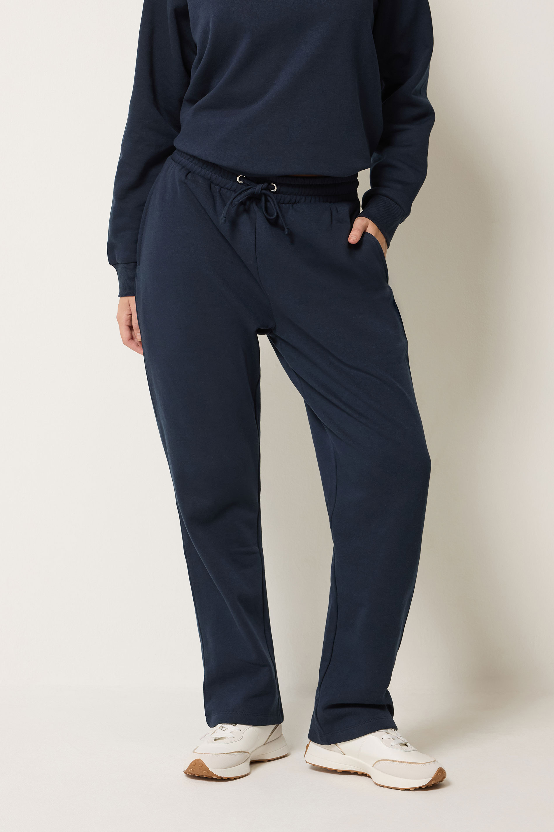 M&Co Navy Blue Straight Leg Joggers | M&Co 3