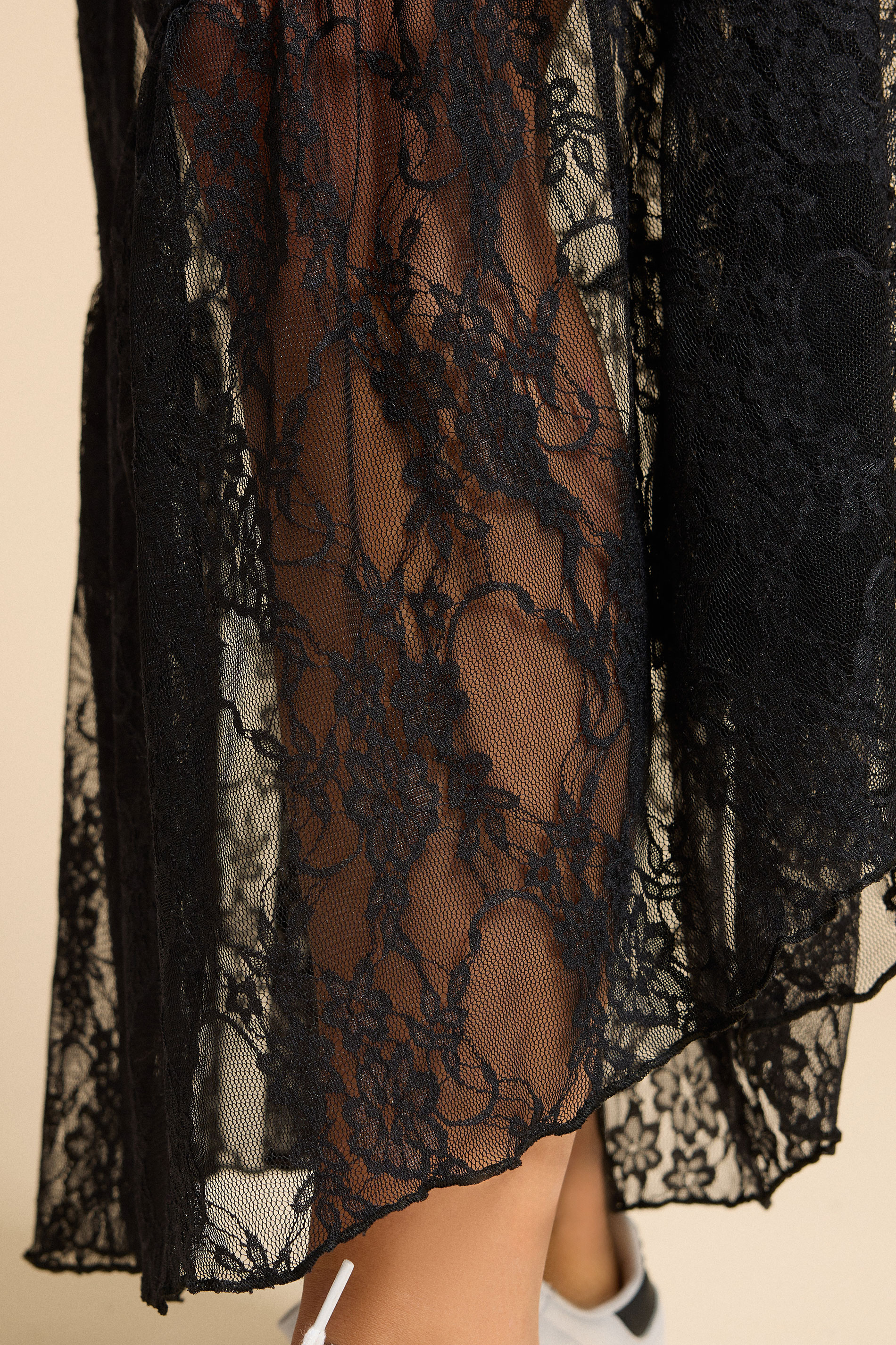 PixieGirl Petite Women's Black Lace Lined Maxi Skirt | PixieGirl 4