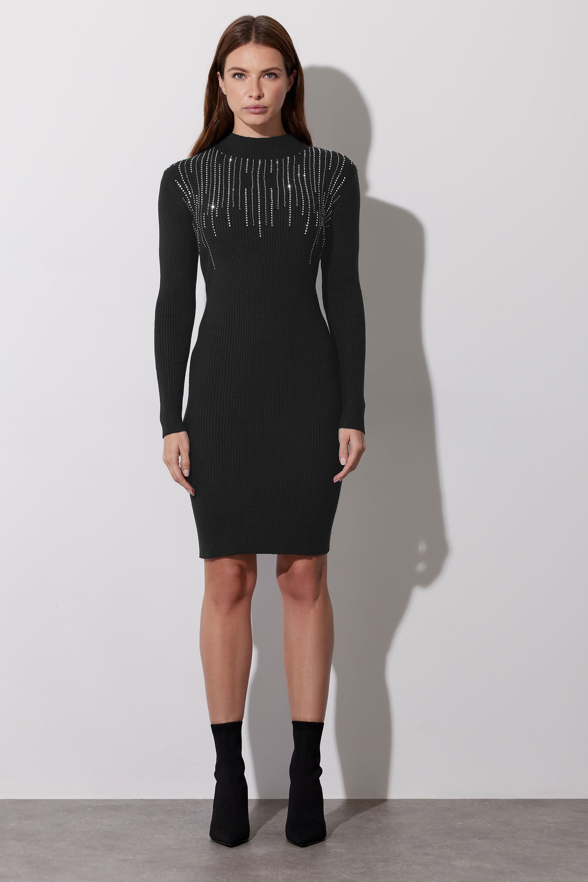 STAR Black Embellished Neckline Dress | STAR x JM 2
