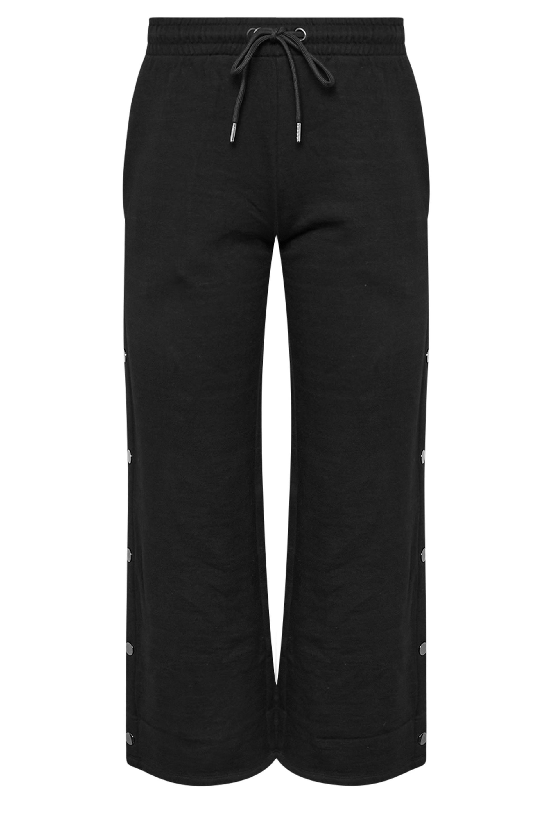 PixieGirl Petite Women's Black Studded Wide Leg Joggers | PixieGirl 5