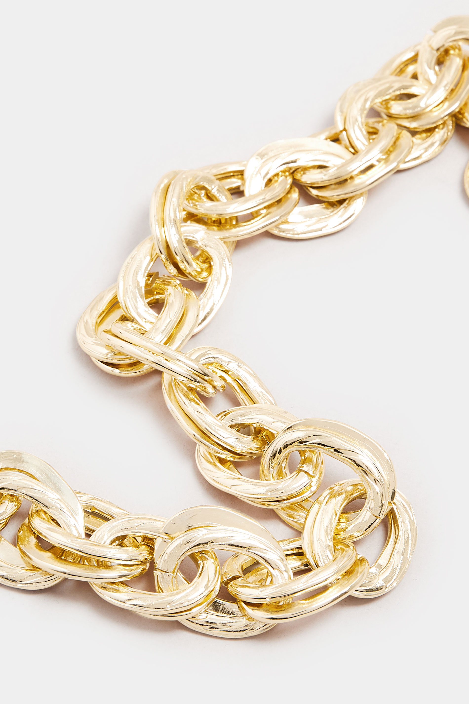 Gold Tone Chain Statement Necklace | Yours Clothing 3