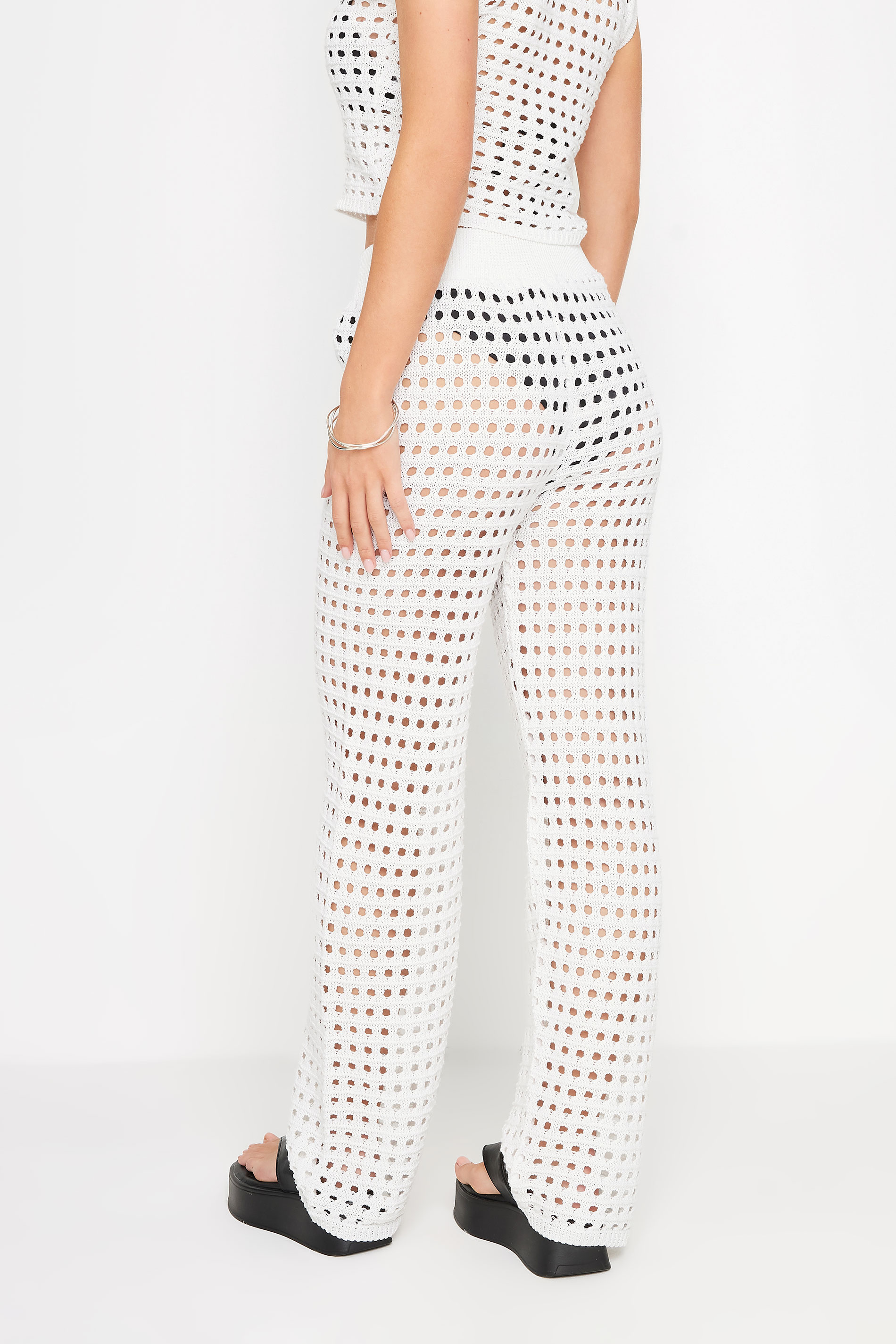 PixieGirl White Crochet Trousers | PixieGirl 3