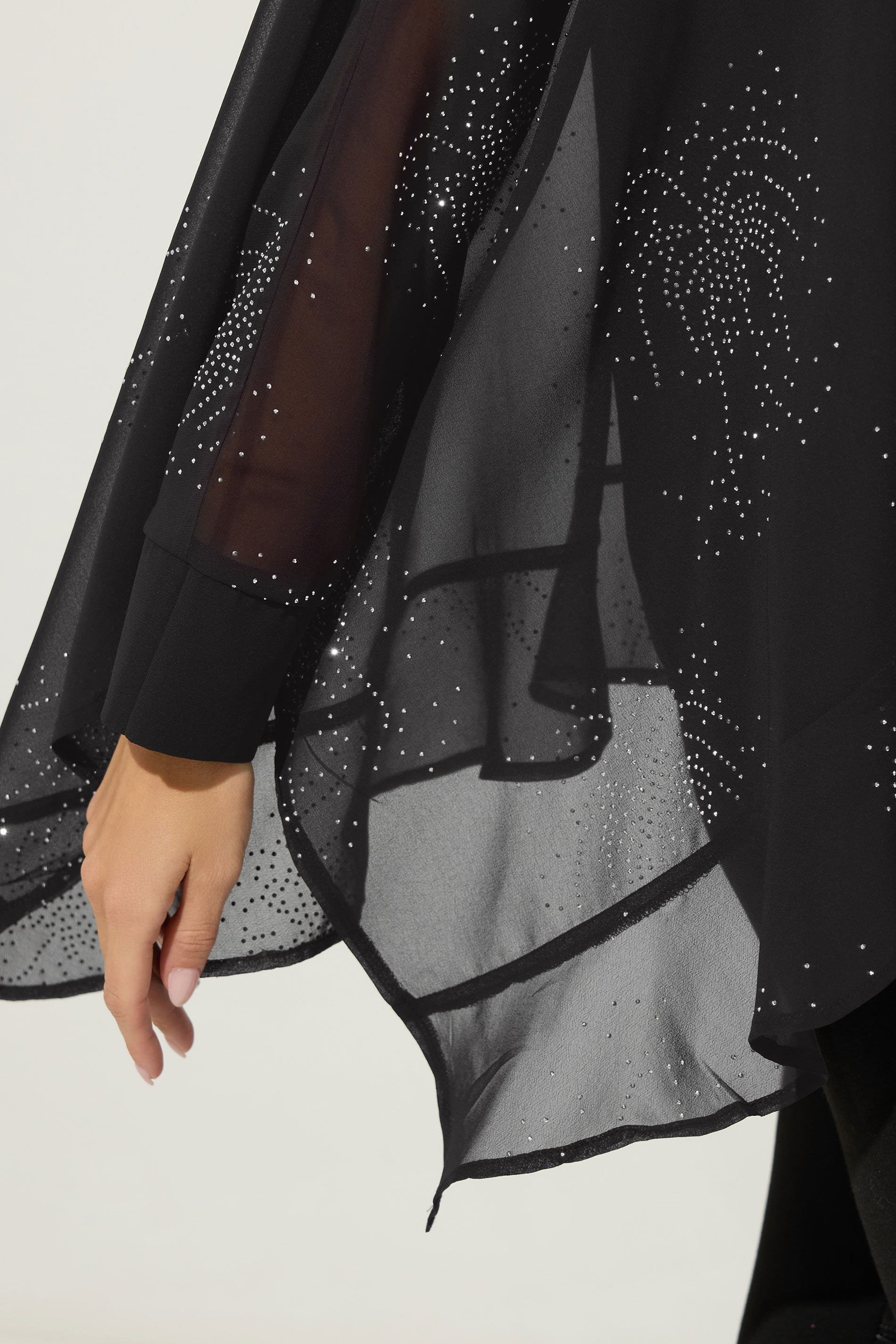 STAR Black Embellished Cape Blouse | StarByJM 5