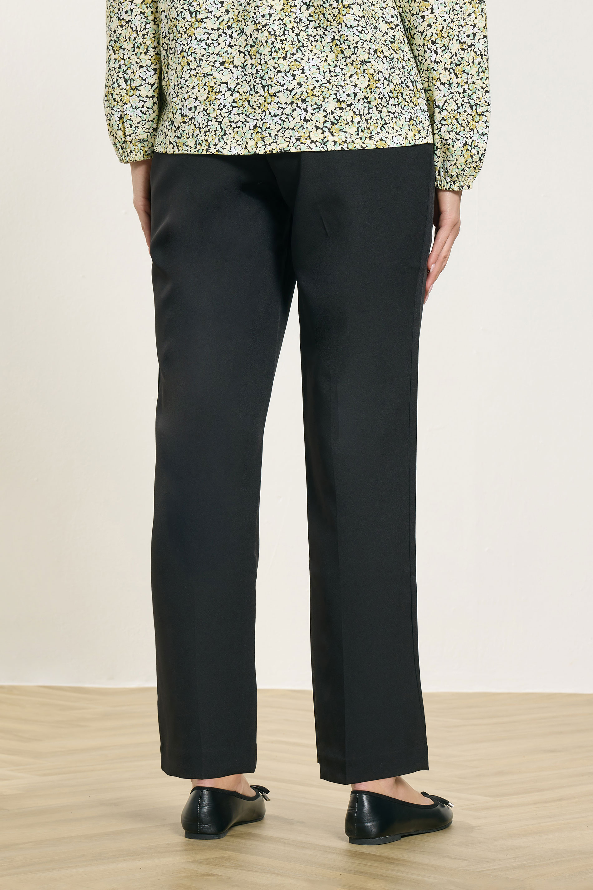 M&Co Black Slim Leg Crepe Trousers | M&Co 2