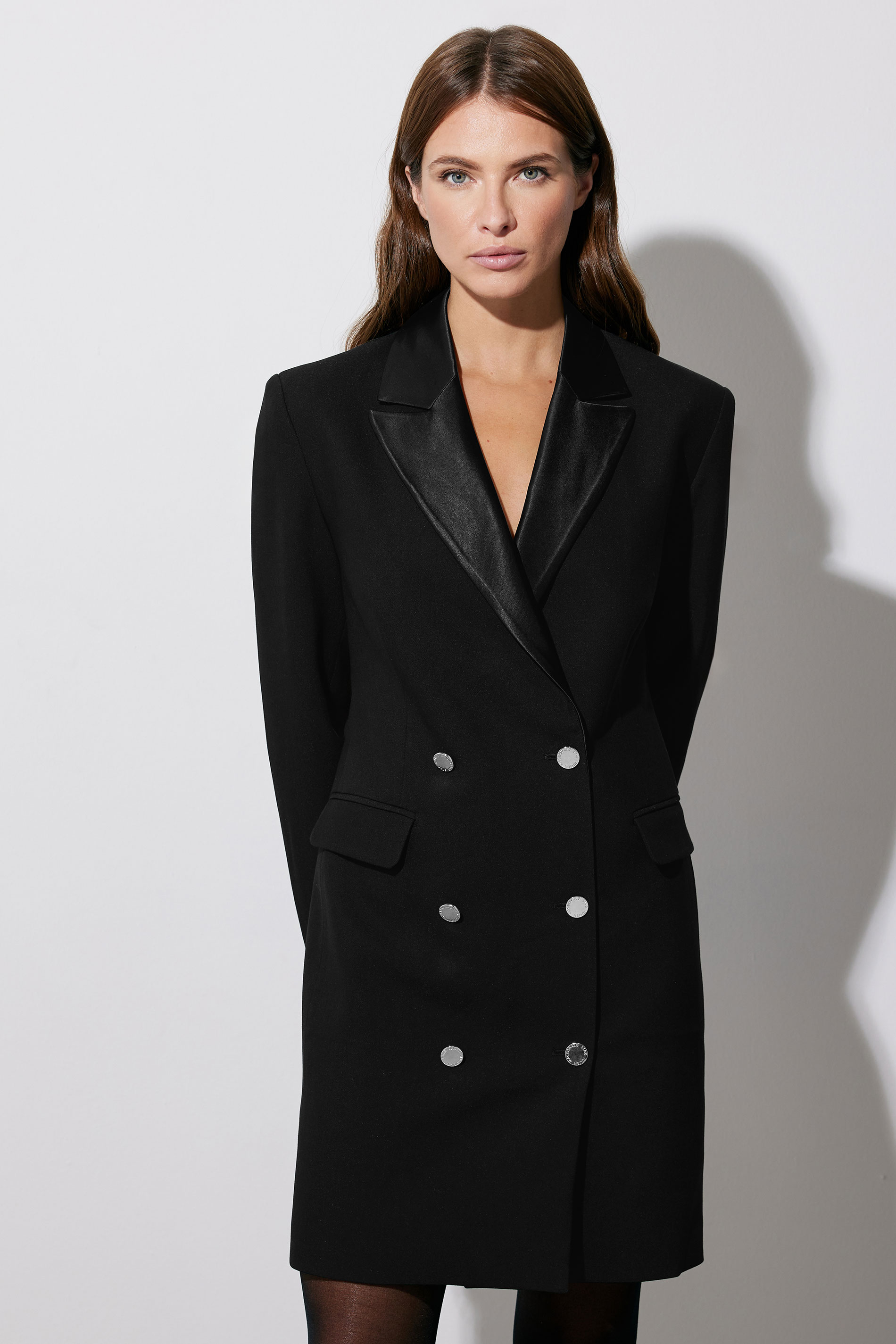 STAR Black Tuxedo Button Detail Dress | StarByJM 3