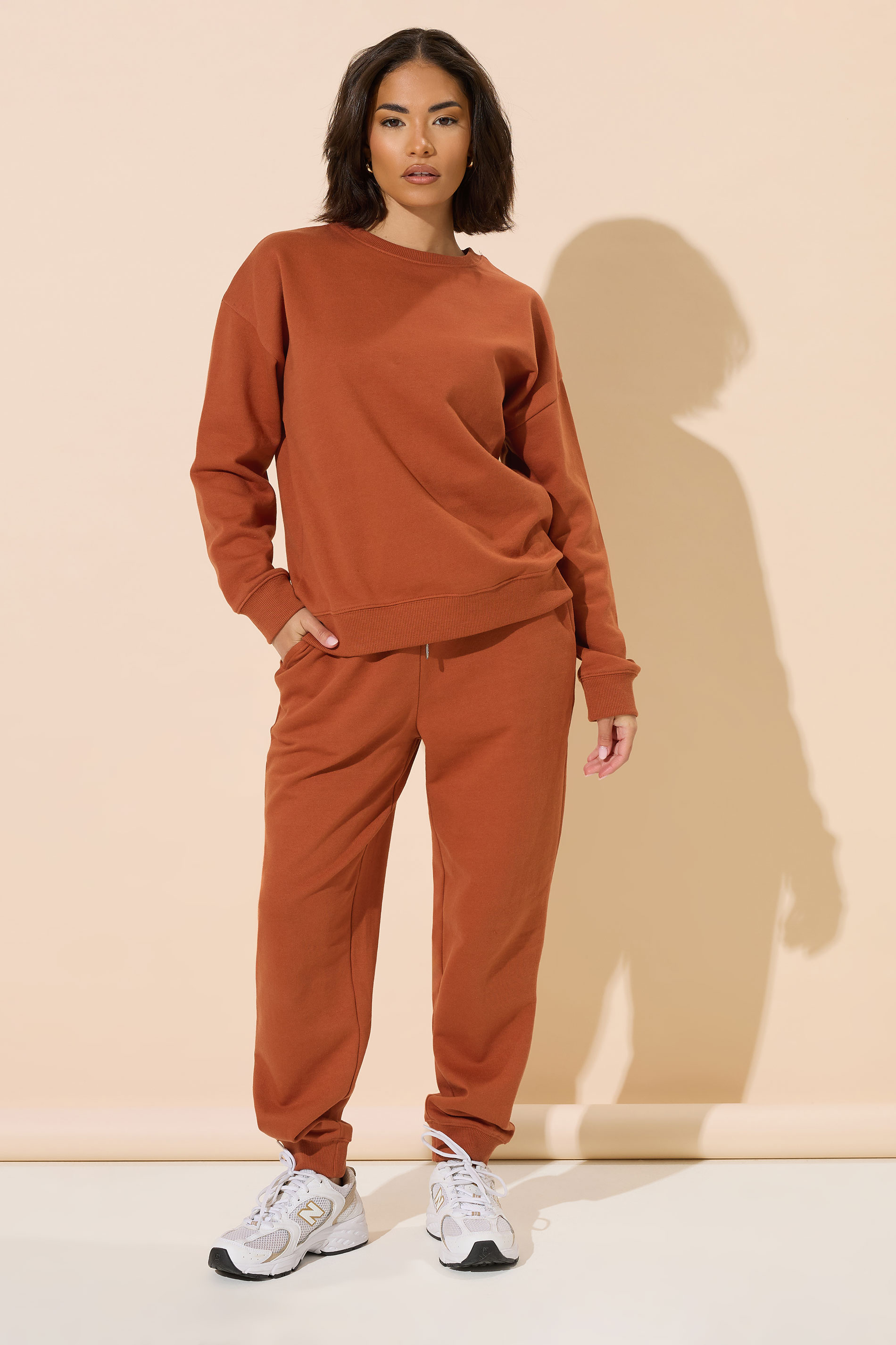 PixieGirl Petite Women's Rust Orange Long Sleeve Sweatshirt | PixieGirl 3