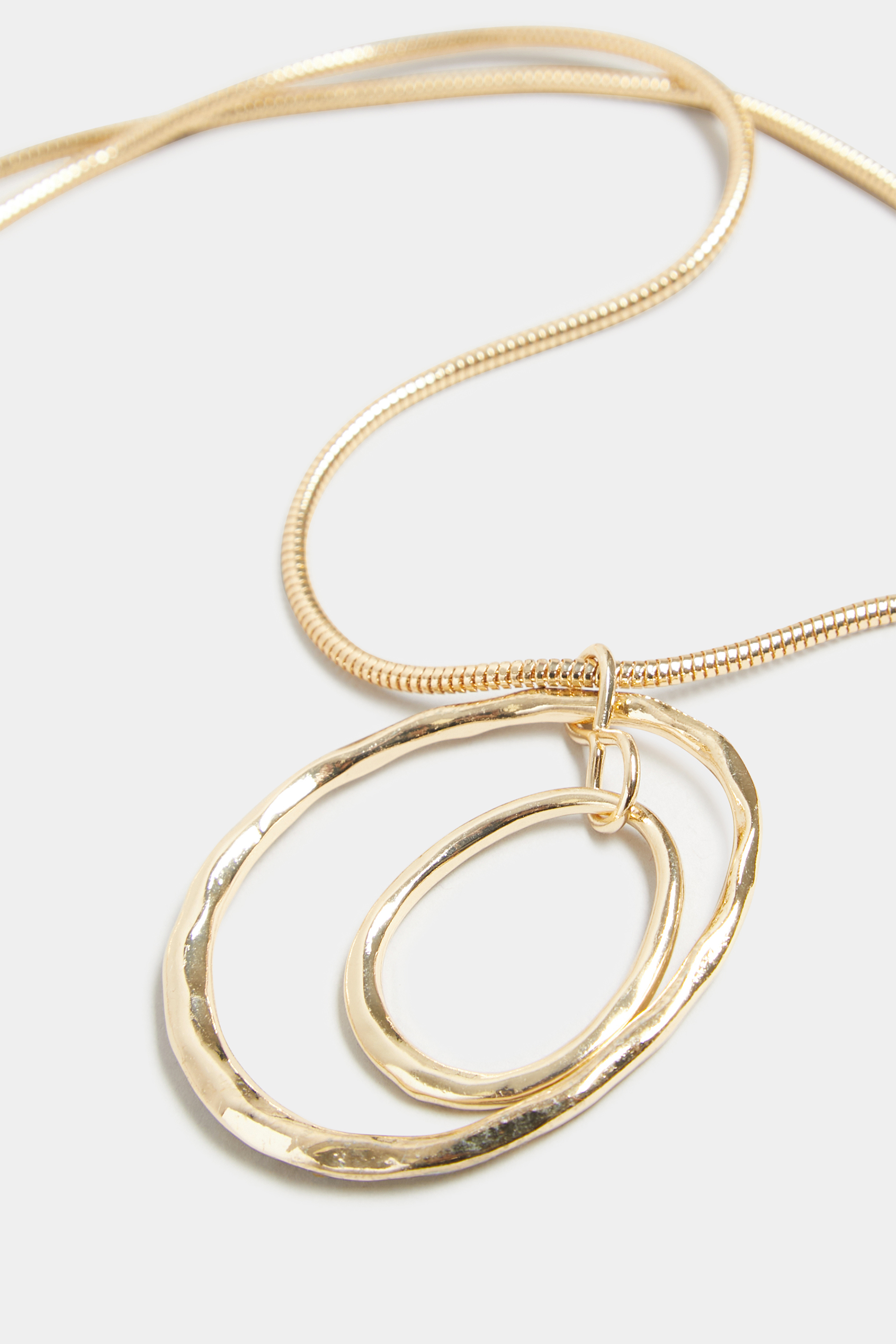 Gold Tone Oval Pendant Necklace | Yours Clothing 3