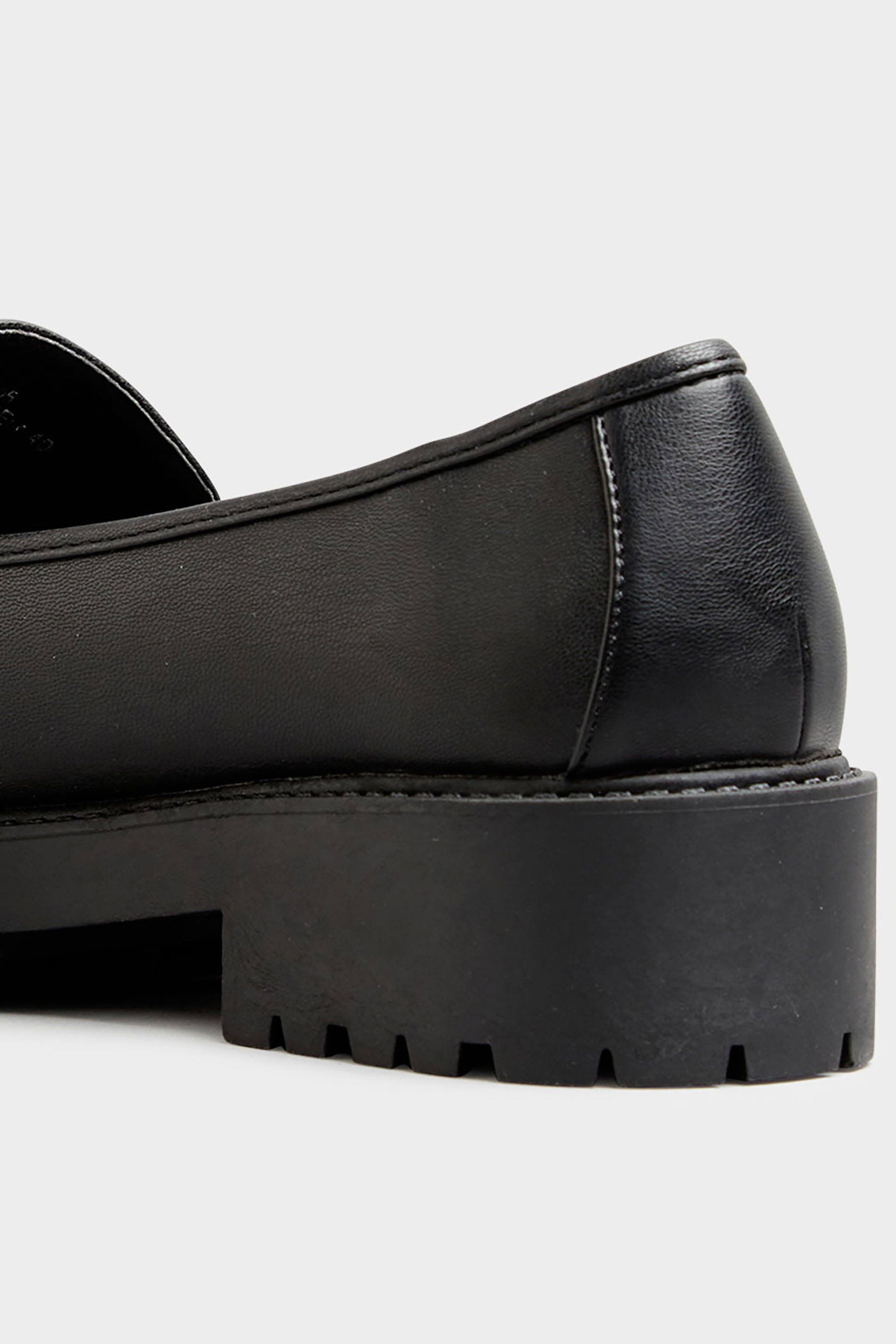 Black Chunky Loafers In Wide E Fit & Extra Wide Fit | Yours Clothing 4