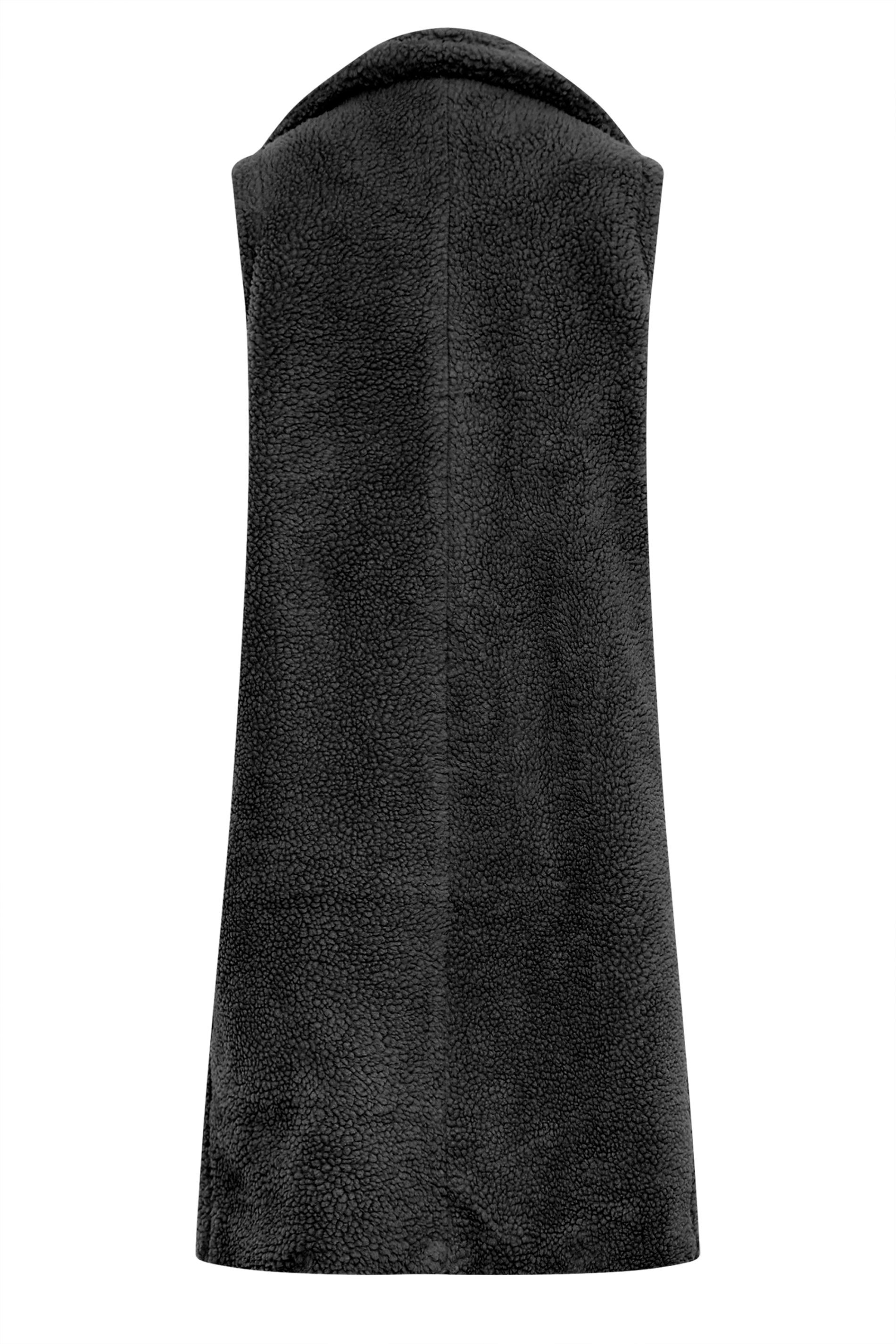 PixieGirl Black Teddy Longline Gilet | PixieGirl  7