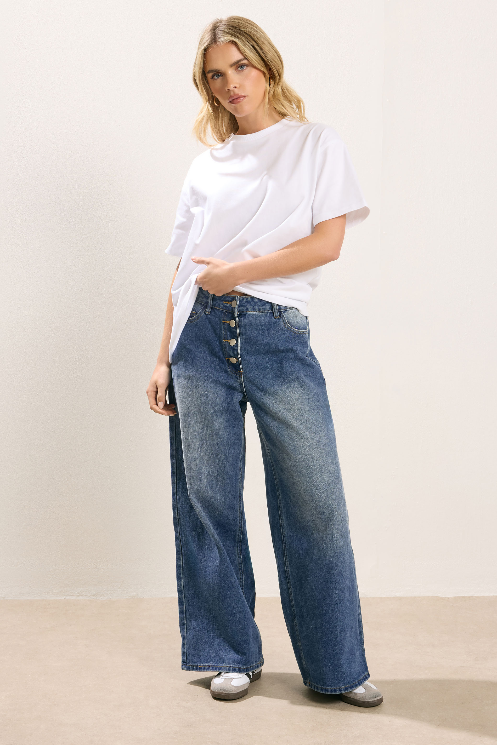 PixieGirl Petite Women's 2 PACK Black & White Oversized T-Shirt | PixieGirl 3