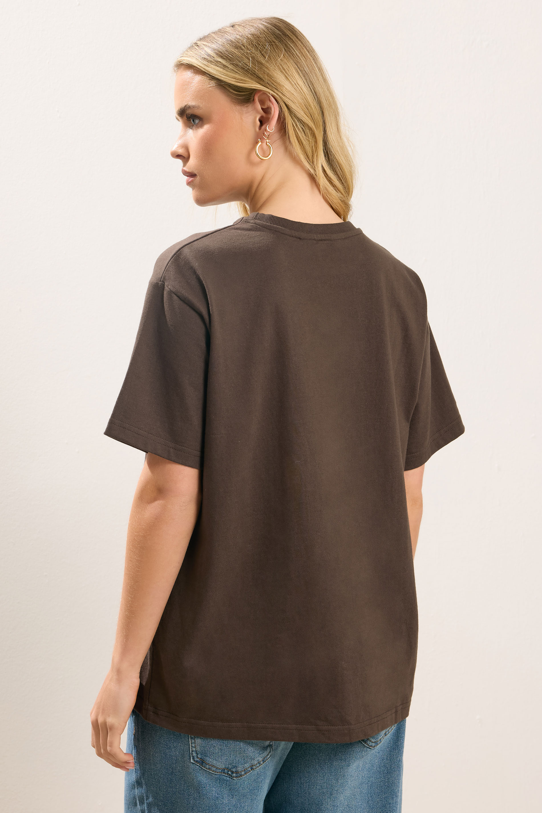 PixieGirl Petite Women's 2 PACK Chocolate Brown & Navy Blue Oversized T-Shirts | PixieGirl 5