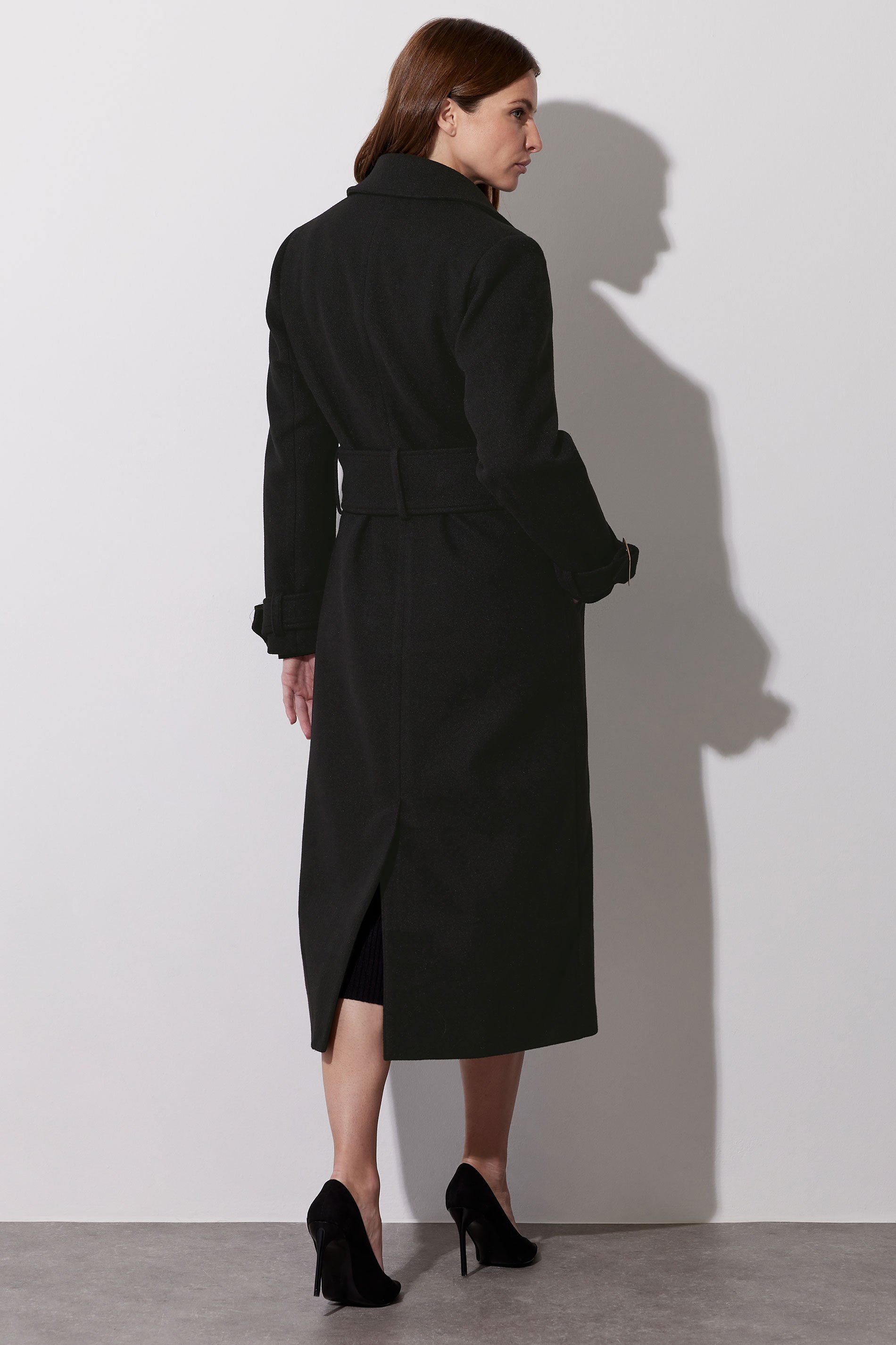 STAR Black Buckle Wrap Coat | STAR x JM 4