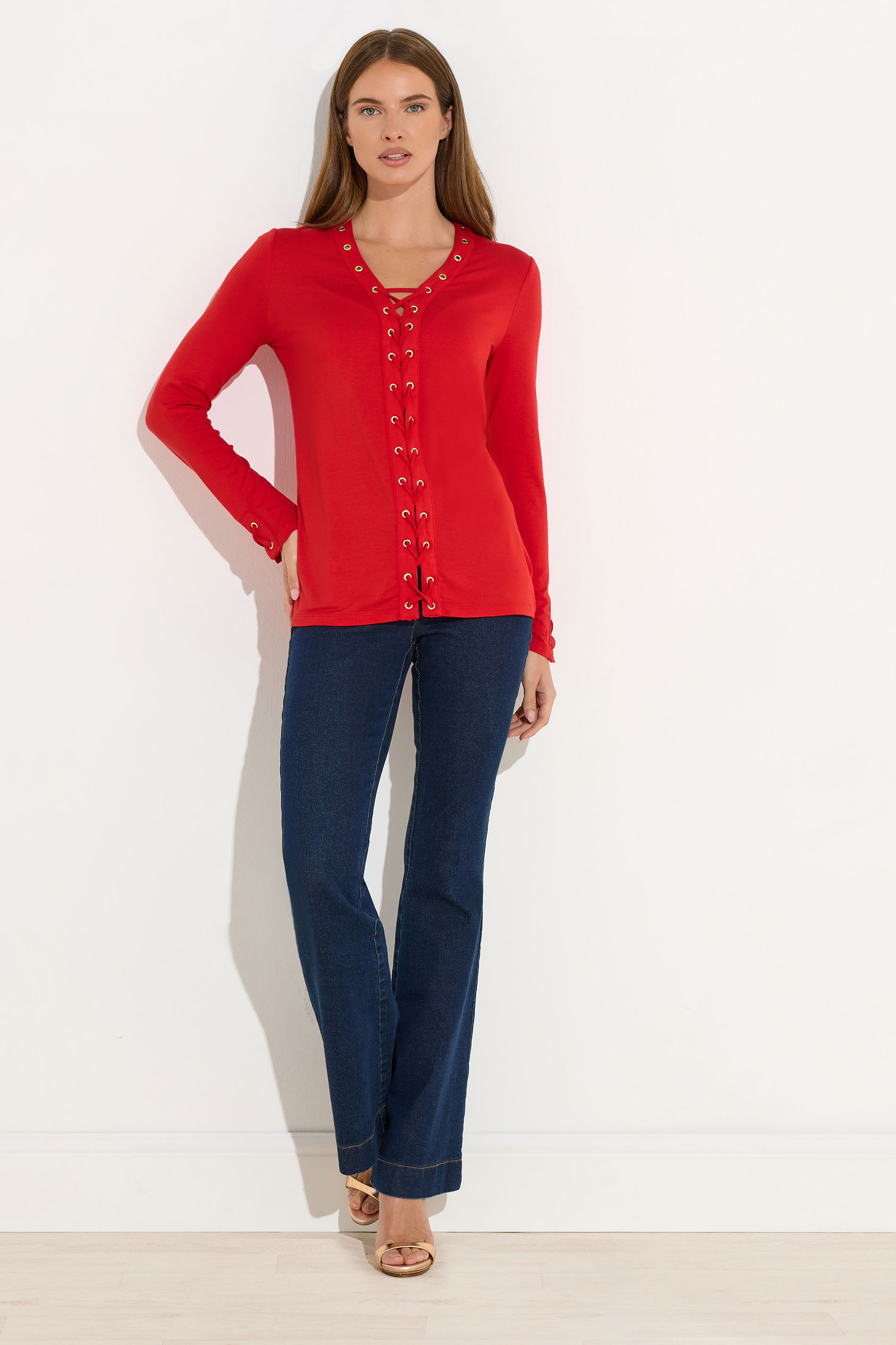 STAR Red Lace Up Eyelet Top | StarByJM 2
