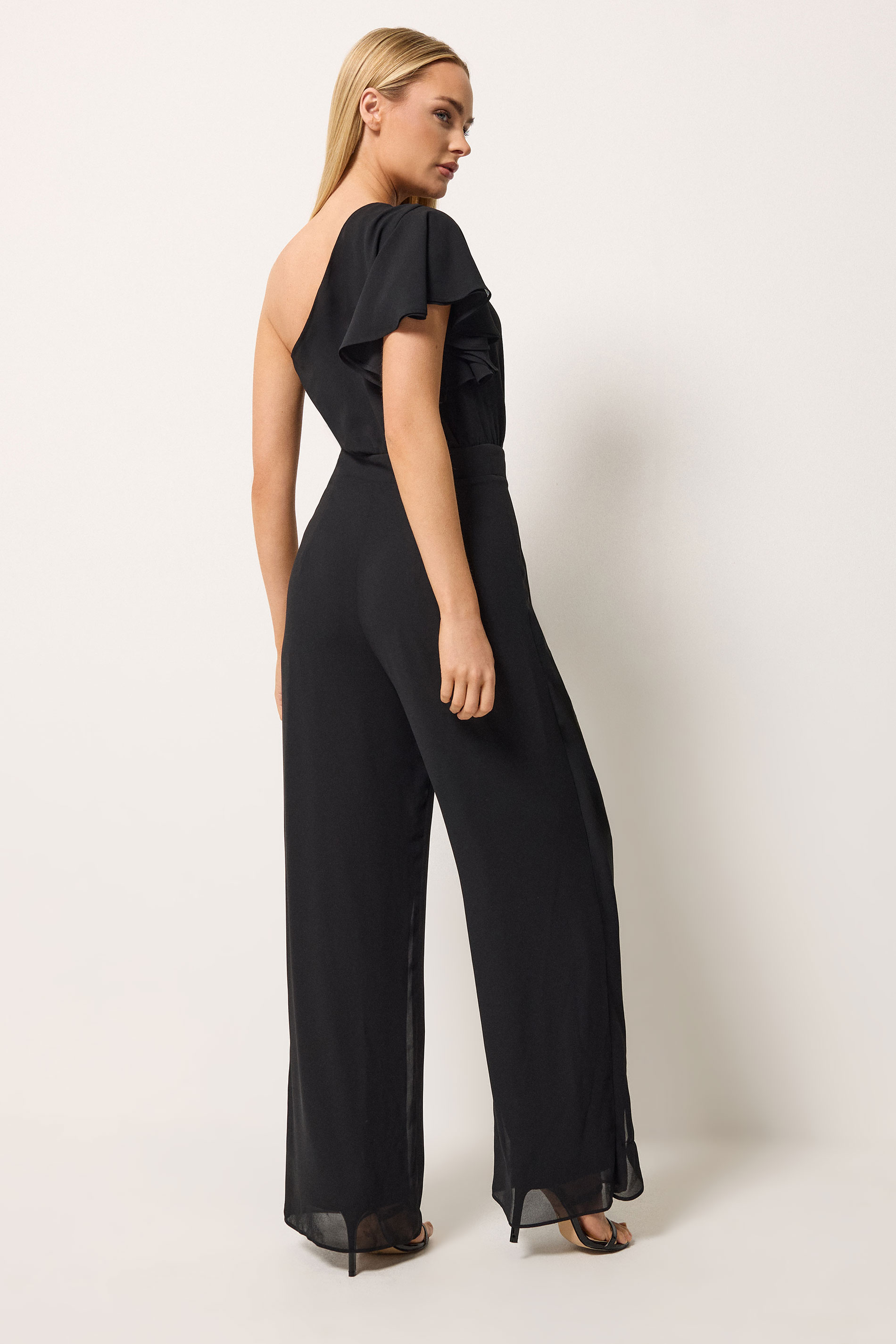 STAR Black Wide Leg Corsage Jumpsuit | StarByJM 2