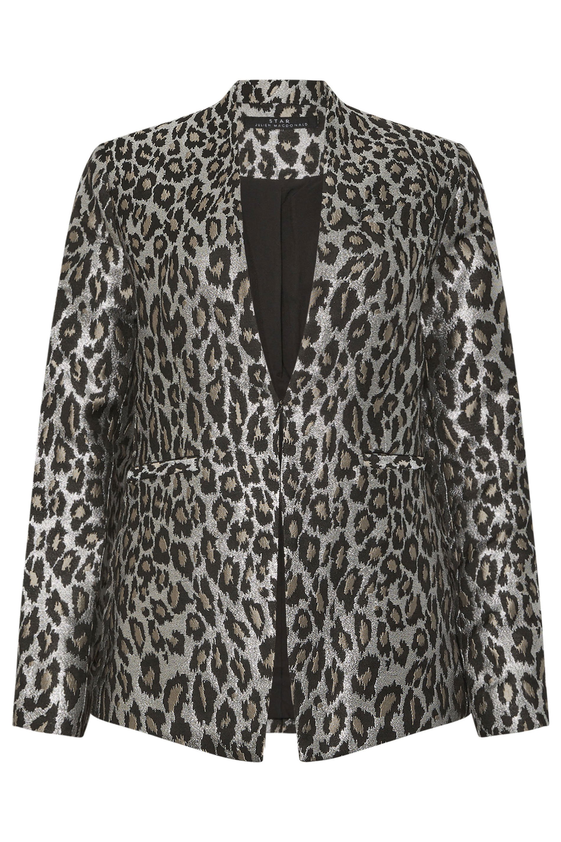 STAR Silver Leopard Tailored Jacquard Blazer | StarByJM 6
