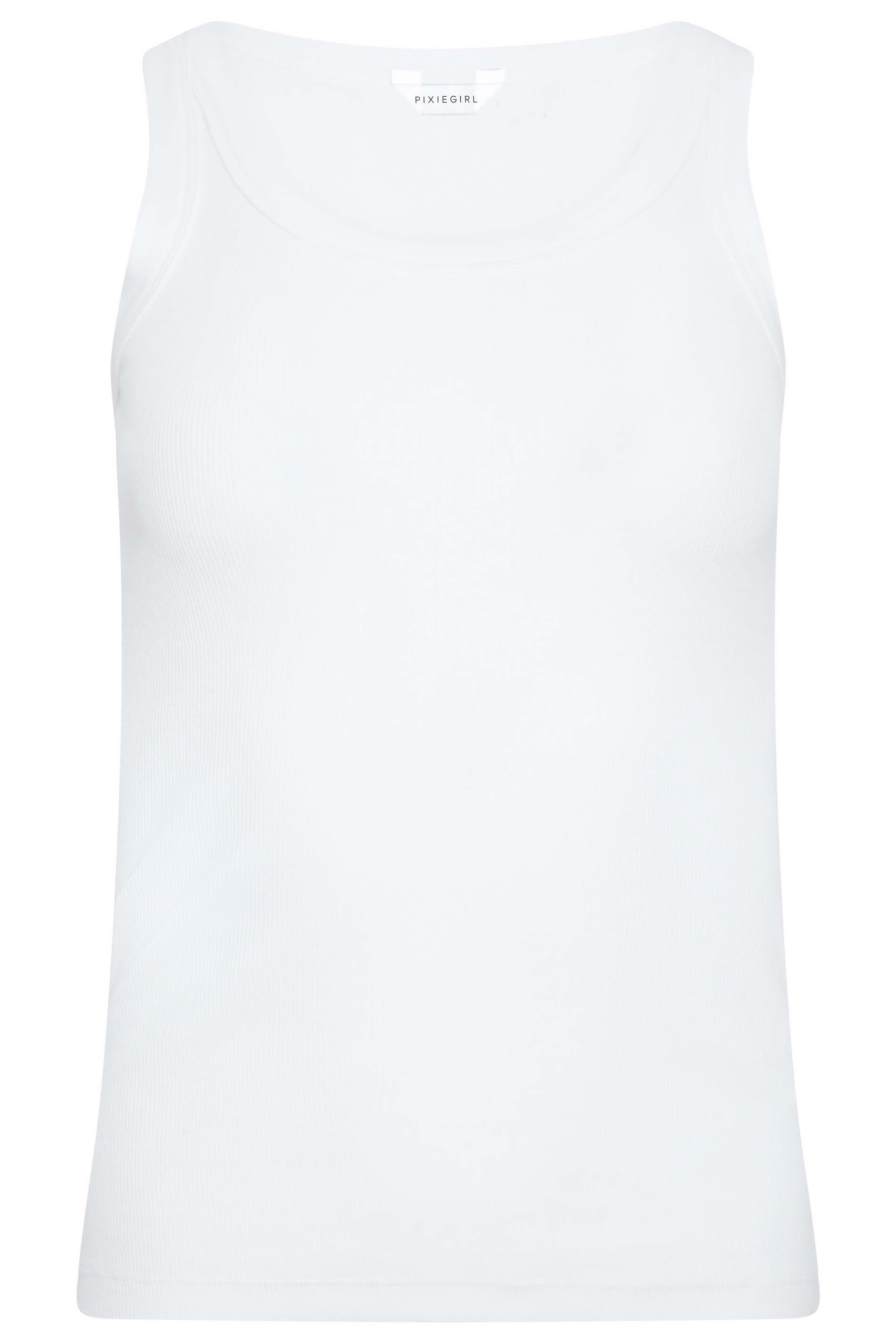 PixieGirl Petite Women's 3 PACK Black & White Ribbed Vest Top | PixieGirl 10