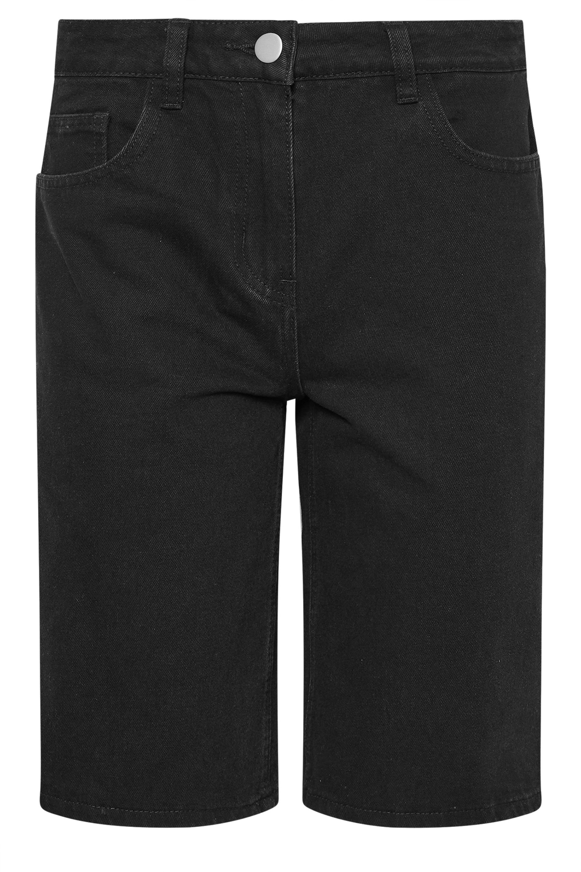 PixieGirl Petite Women's Black Denim Jorts | PixieGirl 6