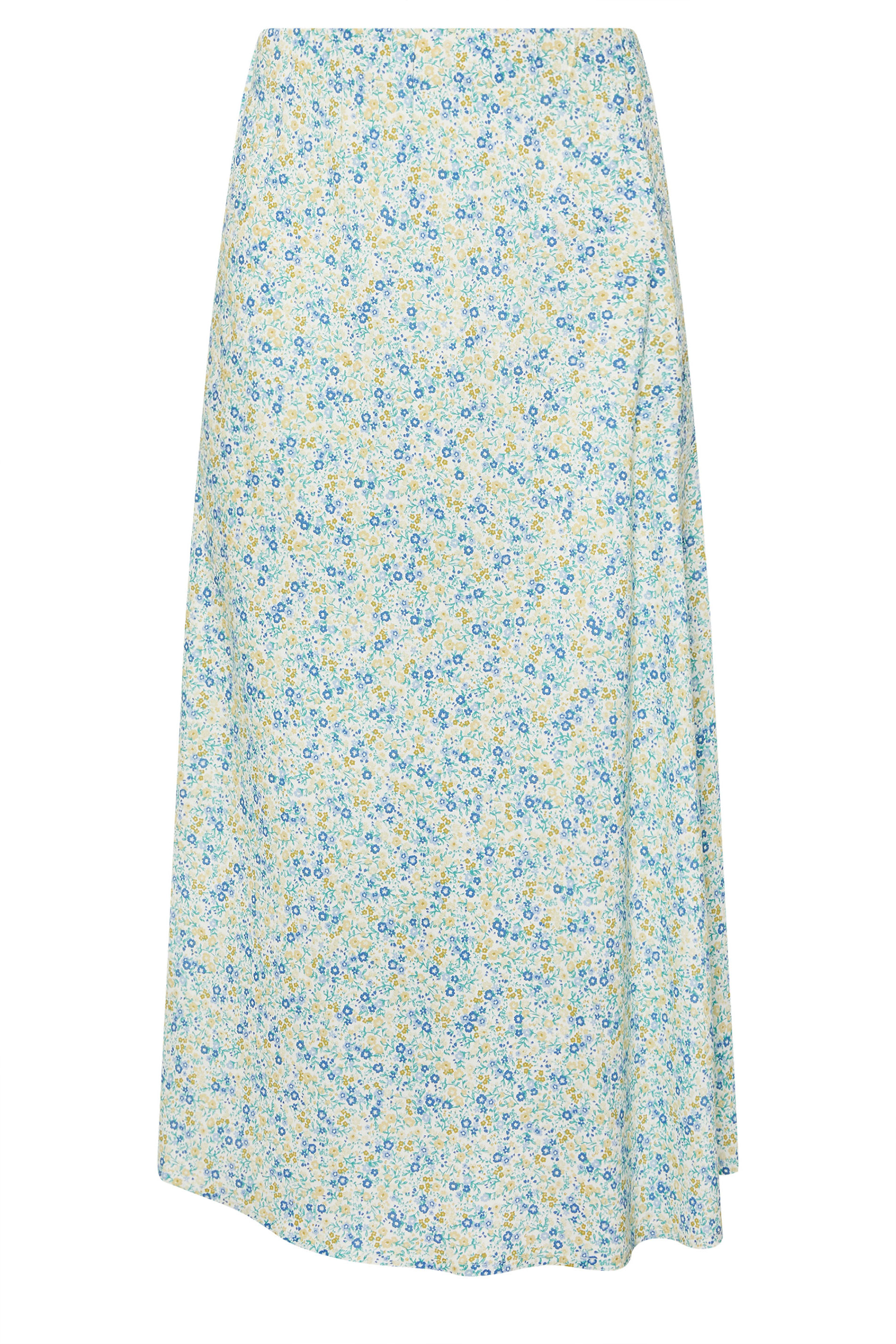 PixieGirl Petite Women's Blue Ditsy Floral Midaxi Skirt | PixieGirl 5