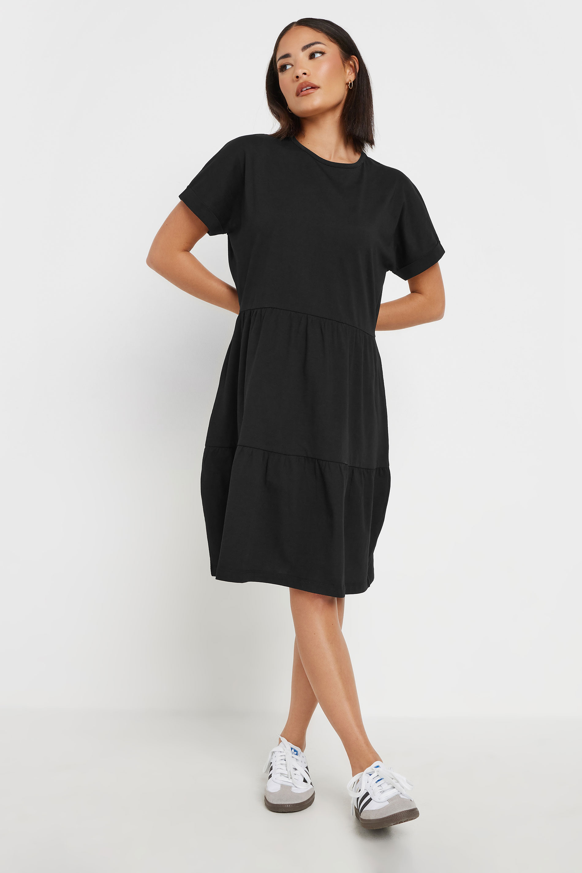 PixieGirl Petite Women's Black Tiered Smock Dress | PixieGirl 2