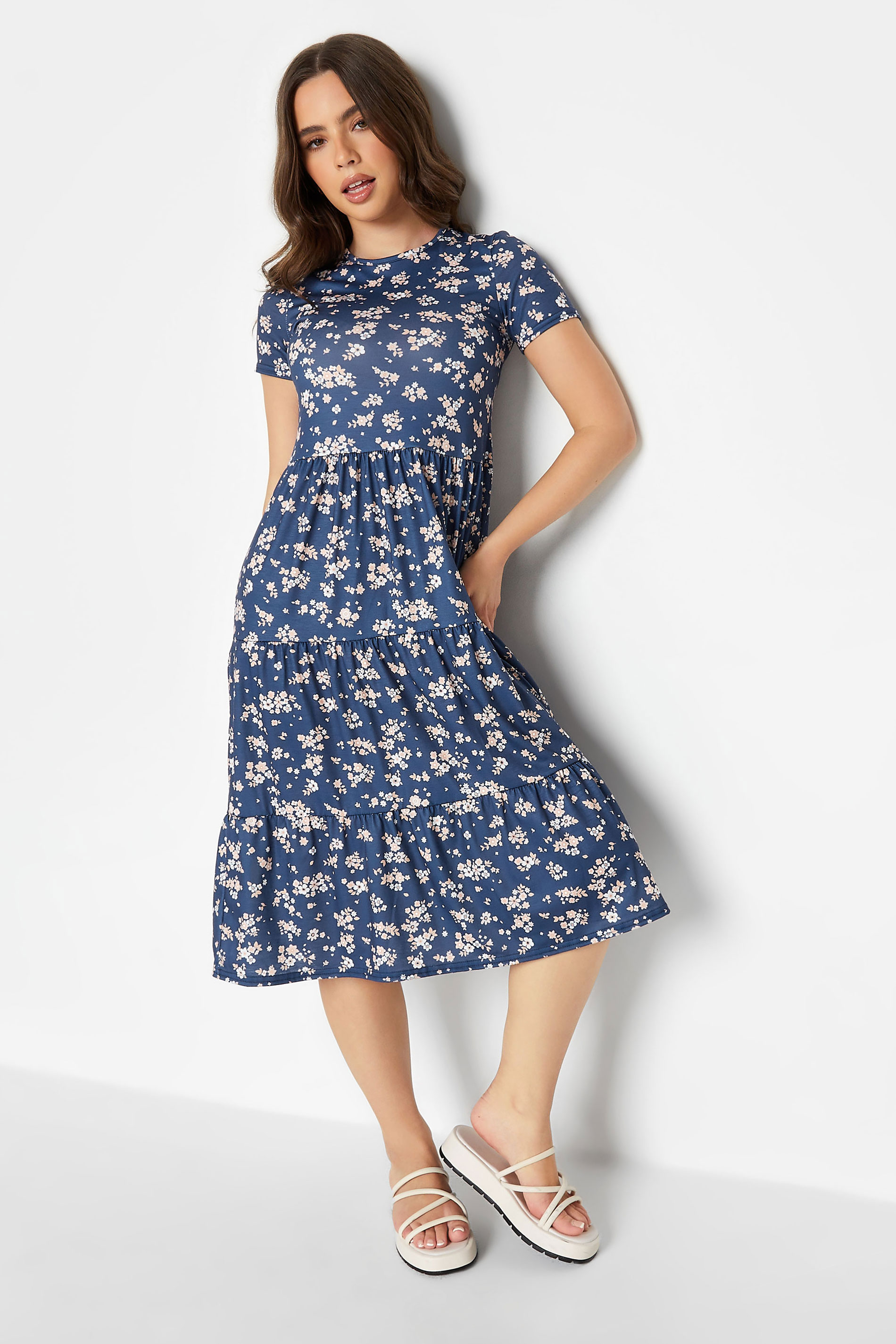 PixieGirl Blue Ditsy Floral Print Dress | PixieGirl