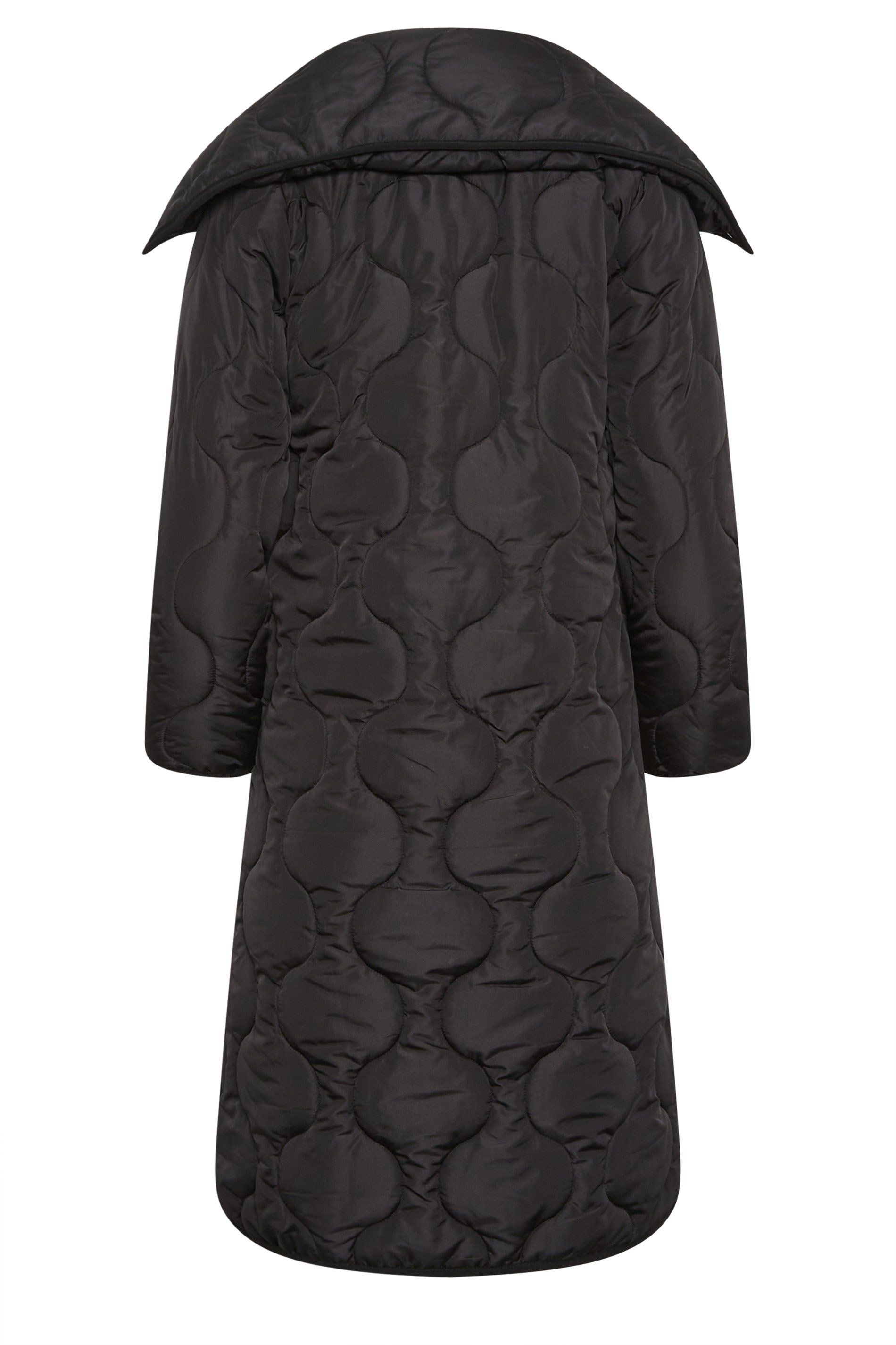 PixieGirl Black Funnel Neck Quilted Coat | PixieGirl