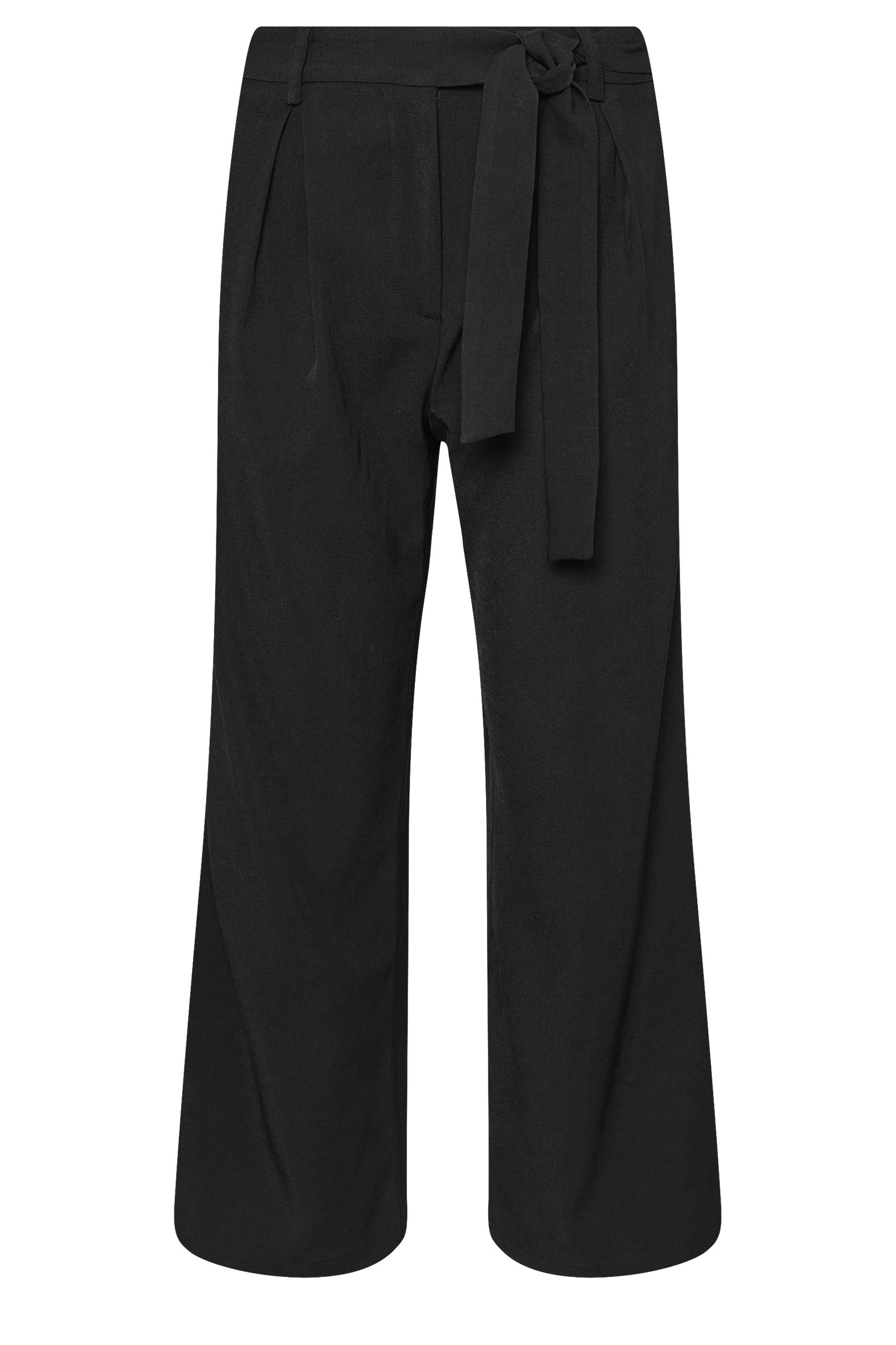 PixieGirl Petite Women's Black Woven Side Wrap Trousers | PixieGirl 5