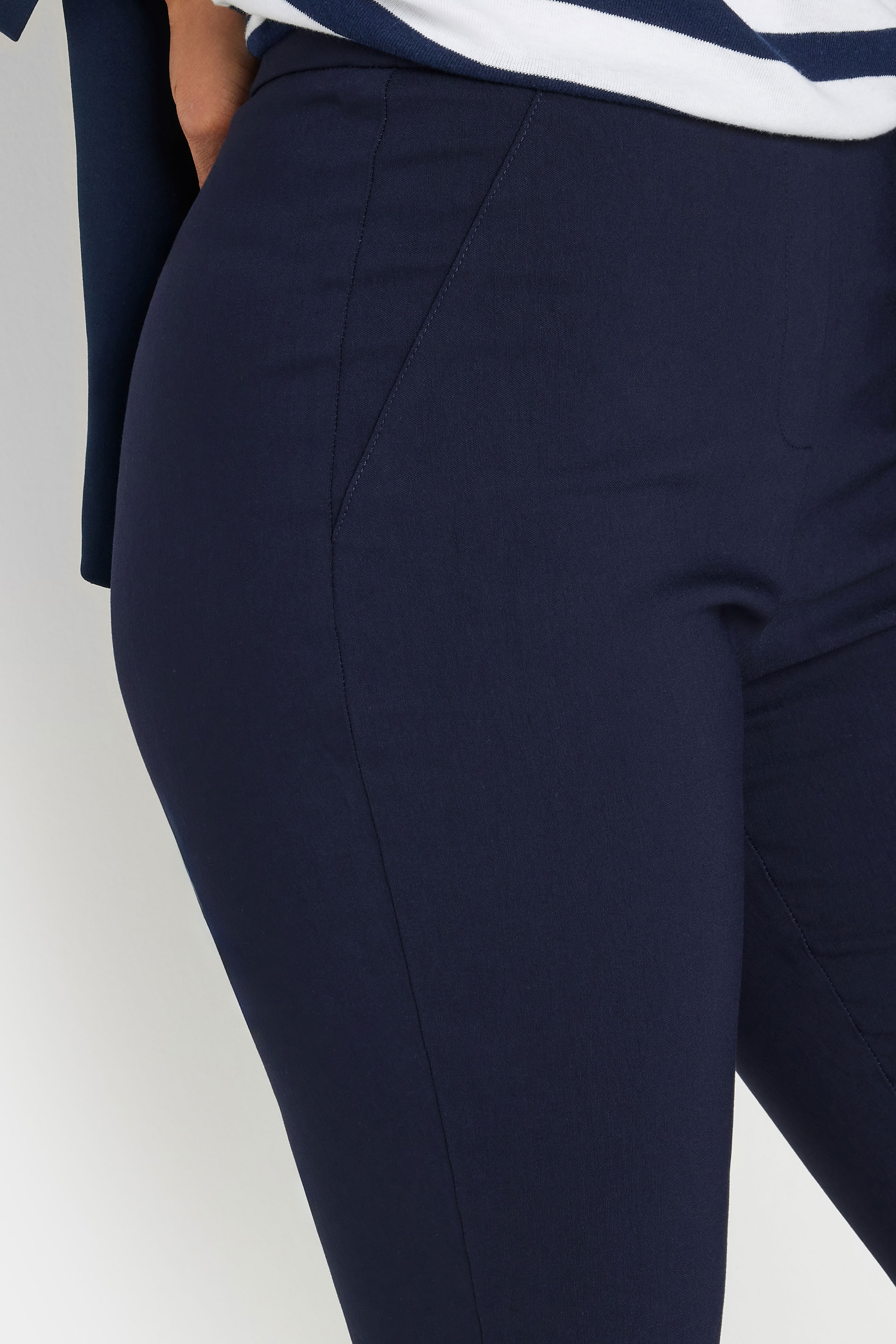 M&Co Navy Blue Skinny Bengaline Formal Trousers | M&Co 4