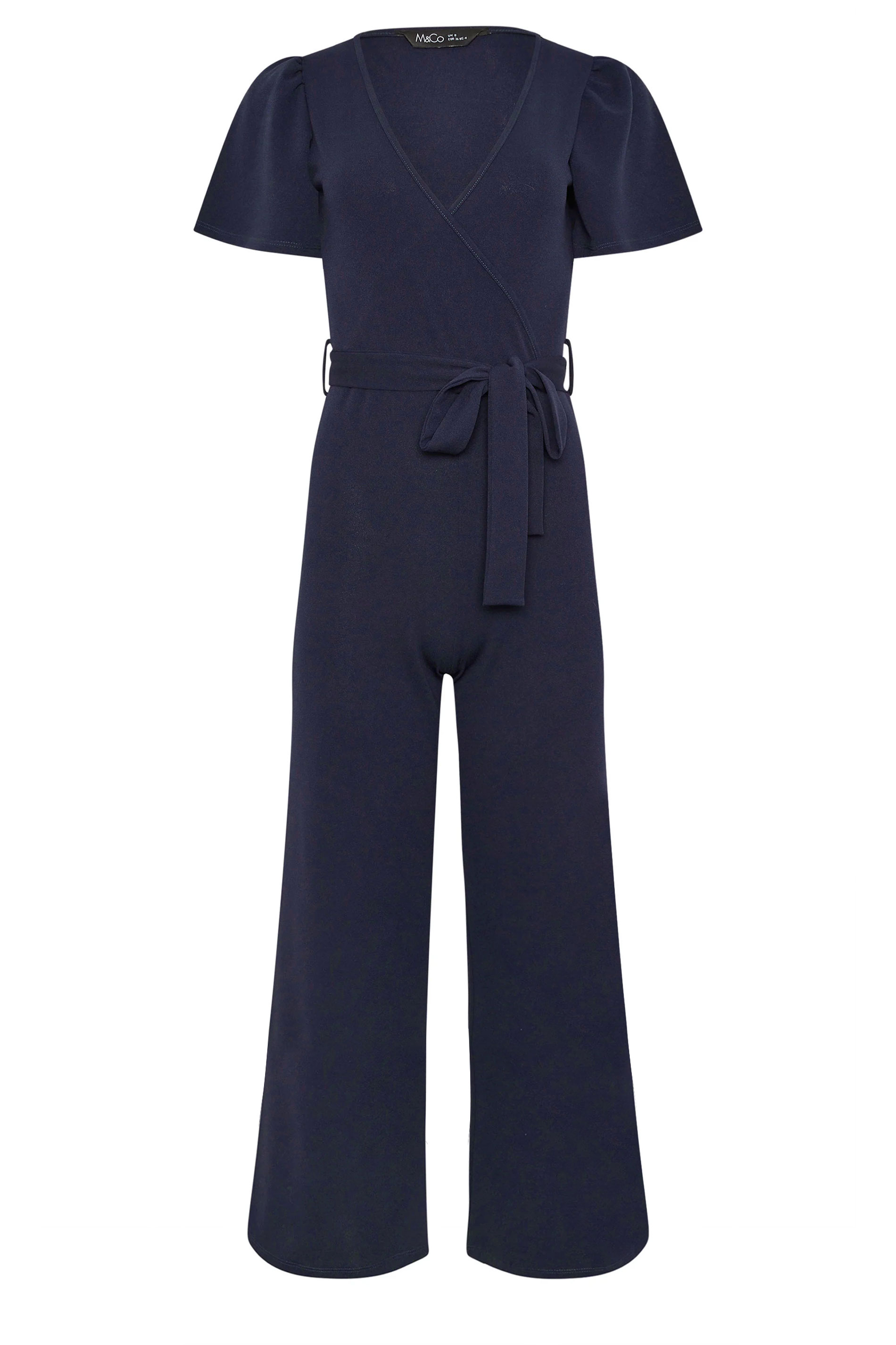 M&Co Petite Navy Blue Wide Leg Jumpsuit | M&Co 5