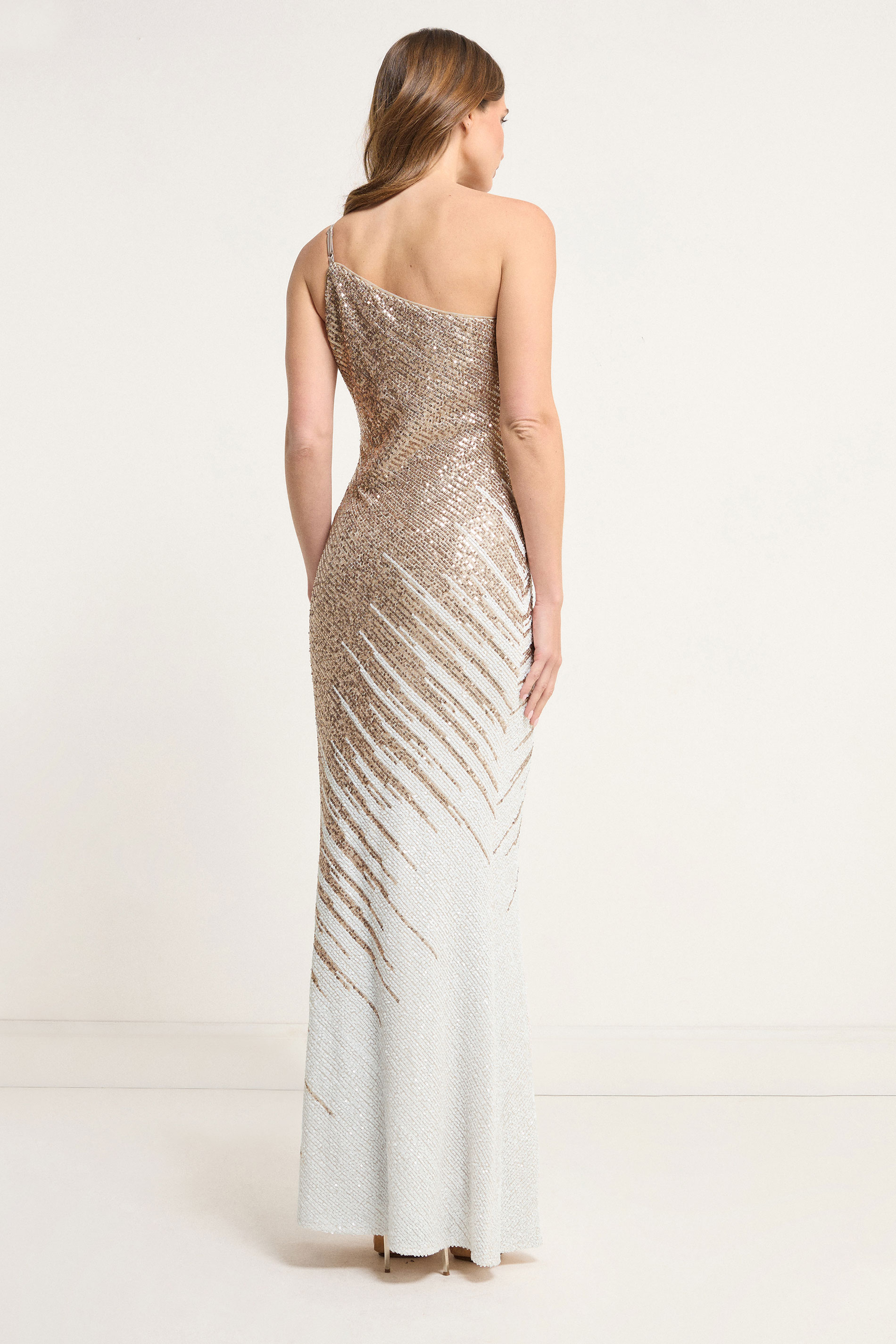 STAR Nude Sequin One Shoulder Maxi Dress | StarByJM 5