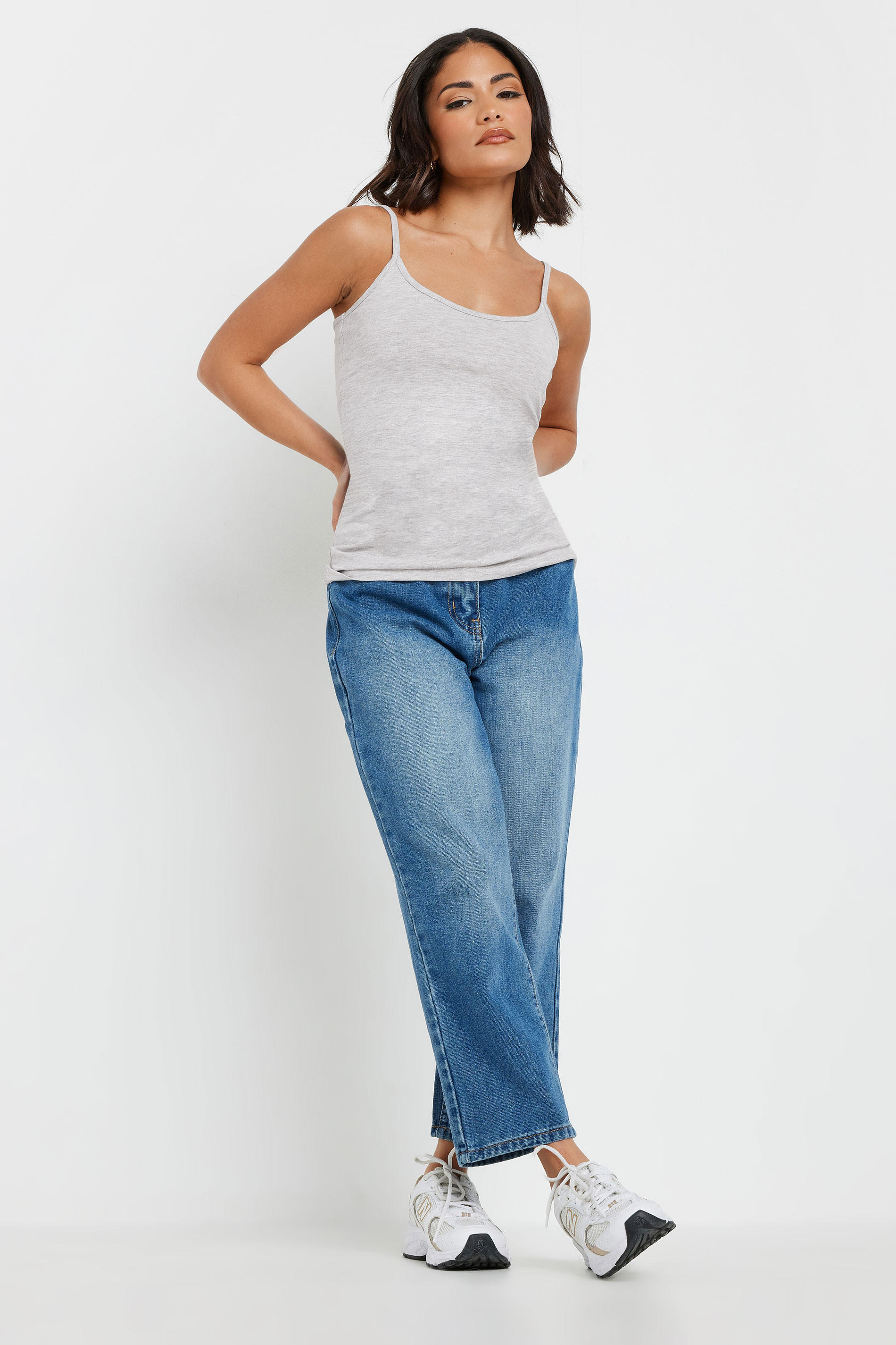 3 PACK Petite Black & White Cami Vest Tops | PixieGirl 3