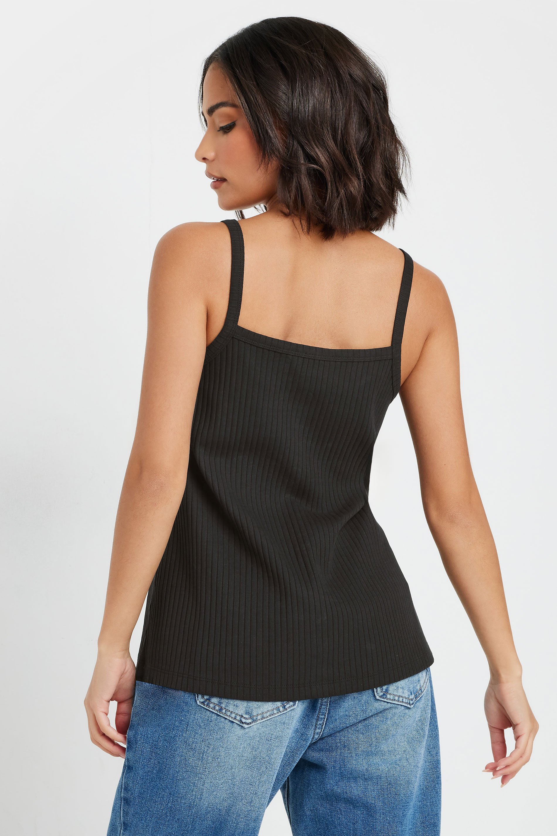 PixieGirl Petite Women's 2 PACK Black & White Button Down Cami Tops | PixieGirl 5