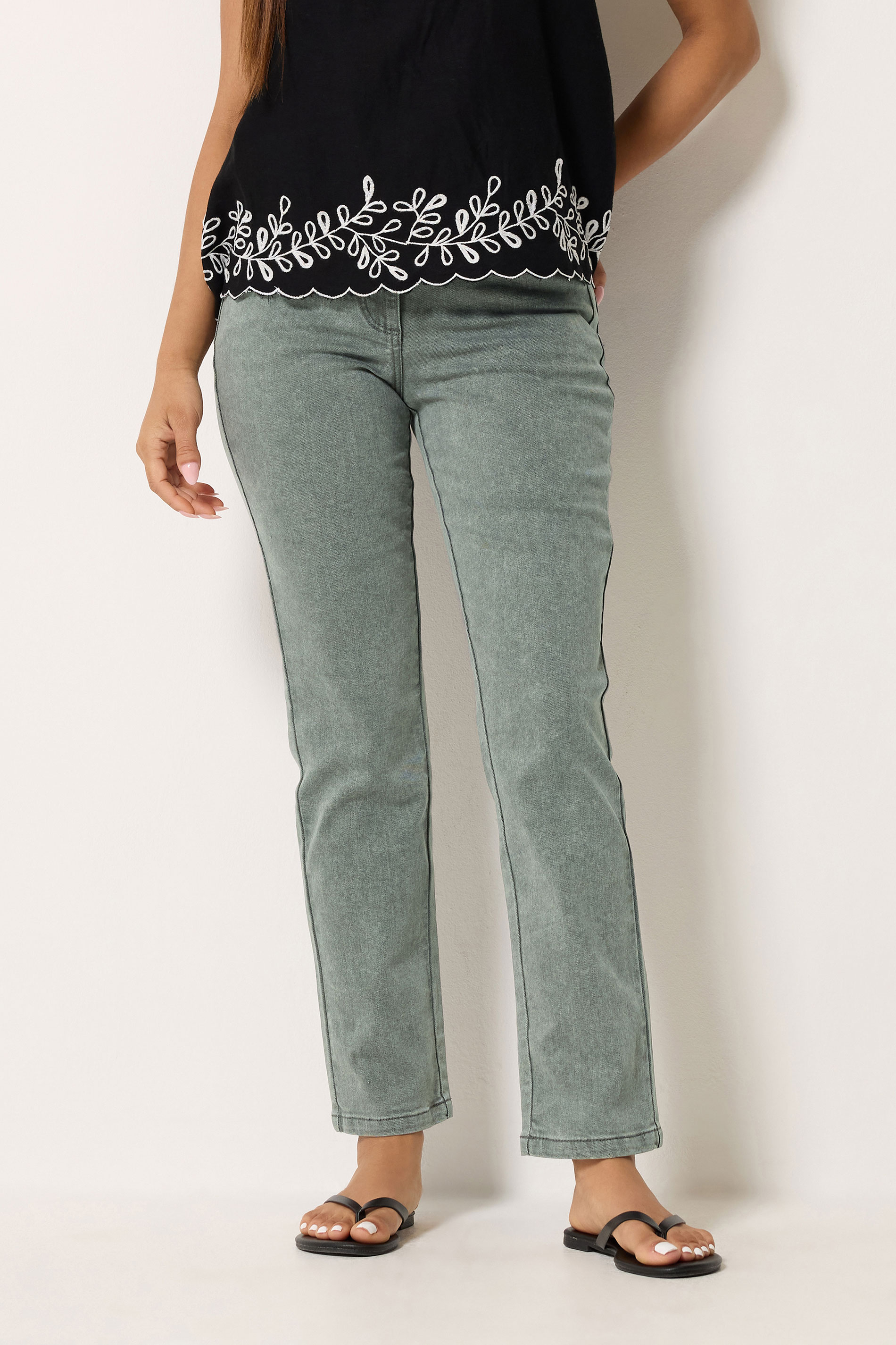 M&Co Grey Wash Straight Leg Jeans | M&Co 1