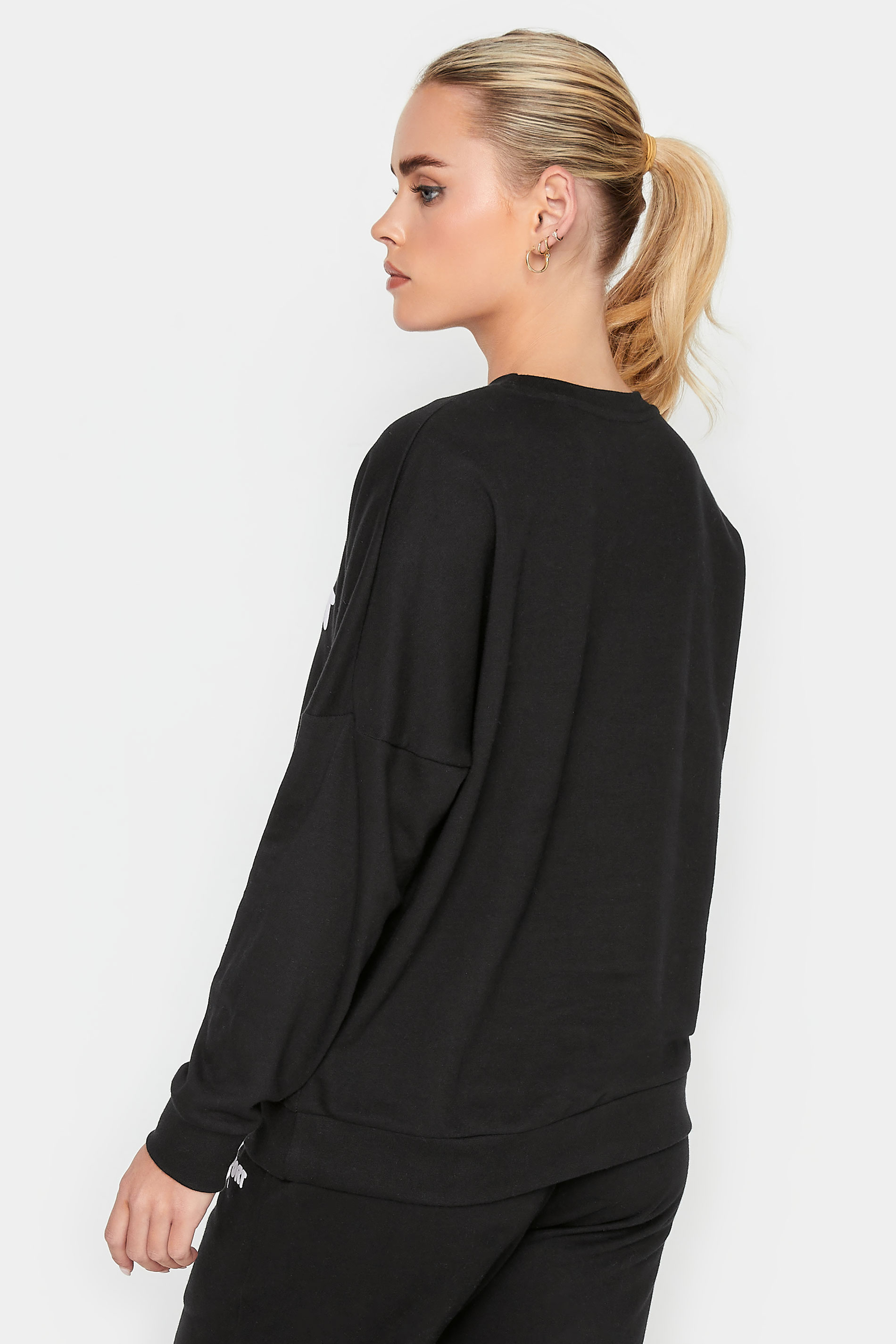 PixieGirl Petite Black 'Pixie Sport' Slogan Sweatshirt | PixieGirl  4