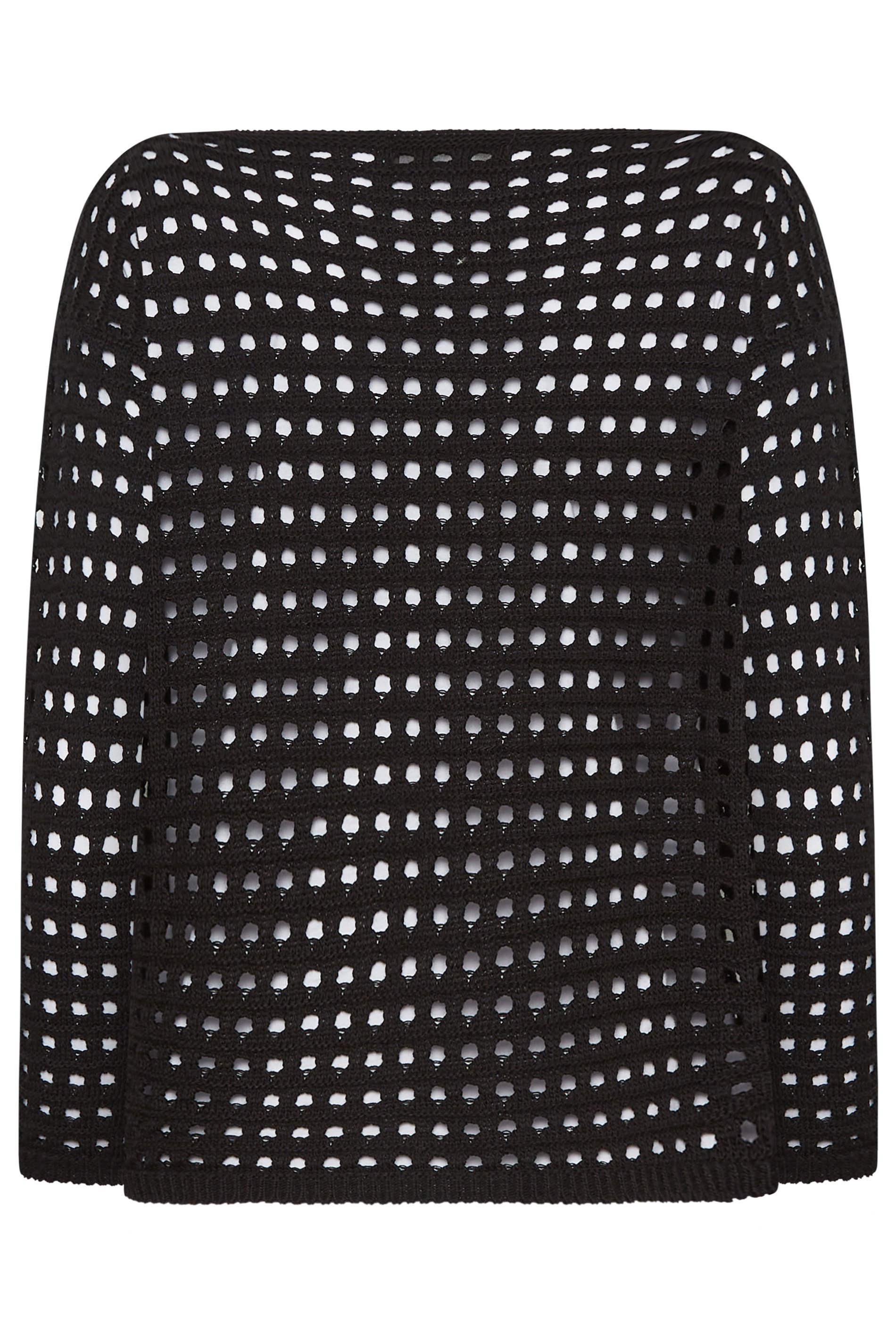 PixieGirl Black Crochet Slash Neck Jumper | PixieGirl 7