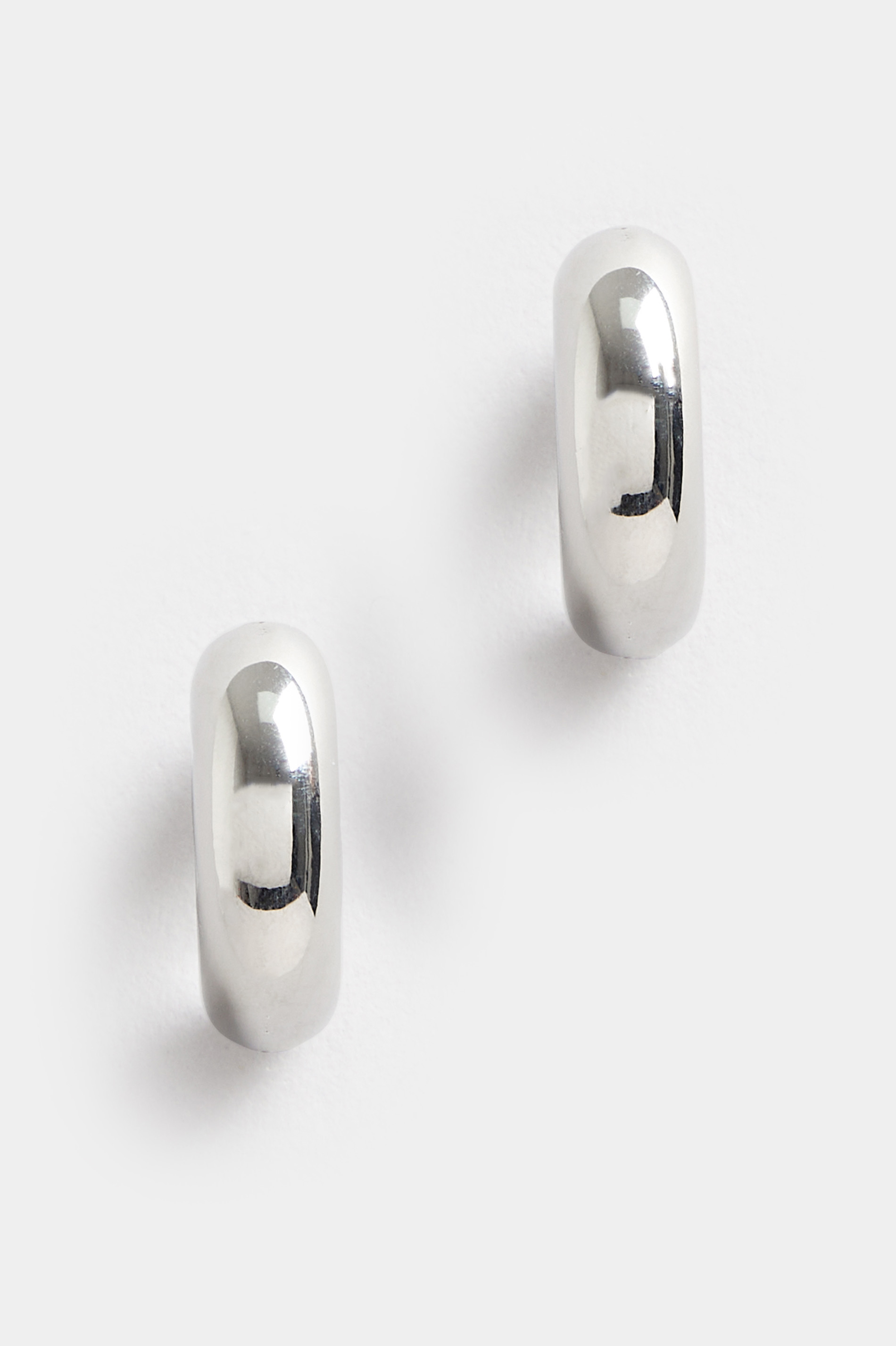 Silver Tone Hoop Earrings | Yours Clothing 2