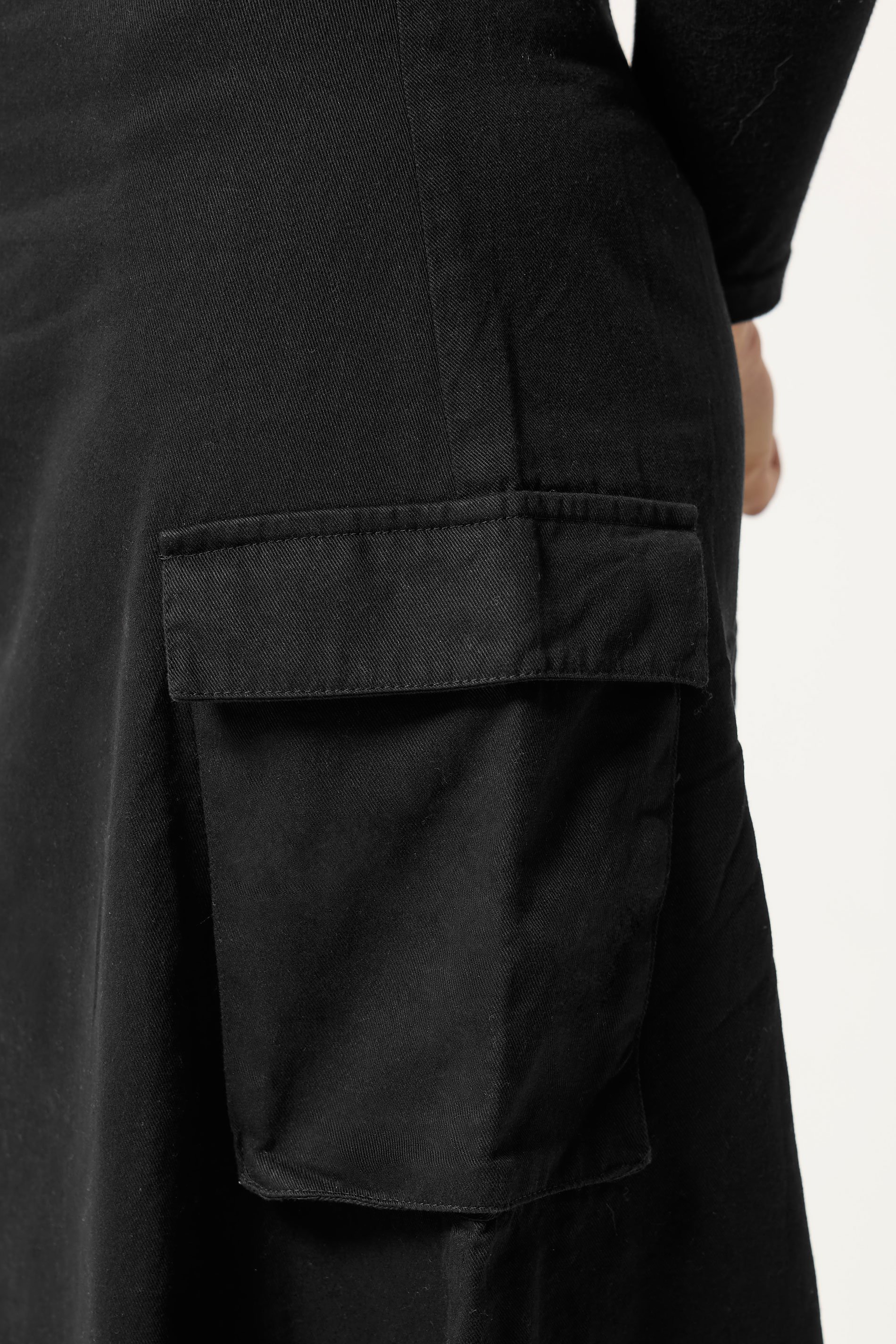 PixieGirl Petite Women's Black Cargo Maxi Skirt | PixieGirl 4