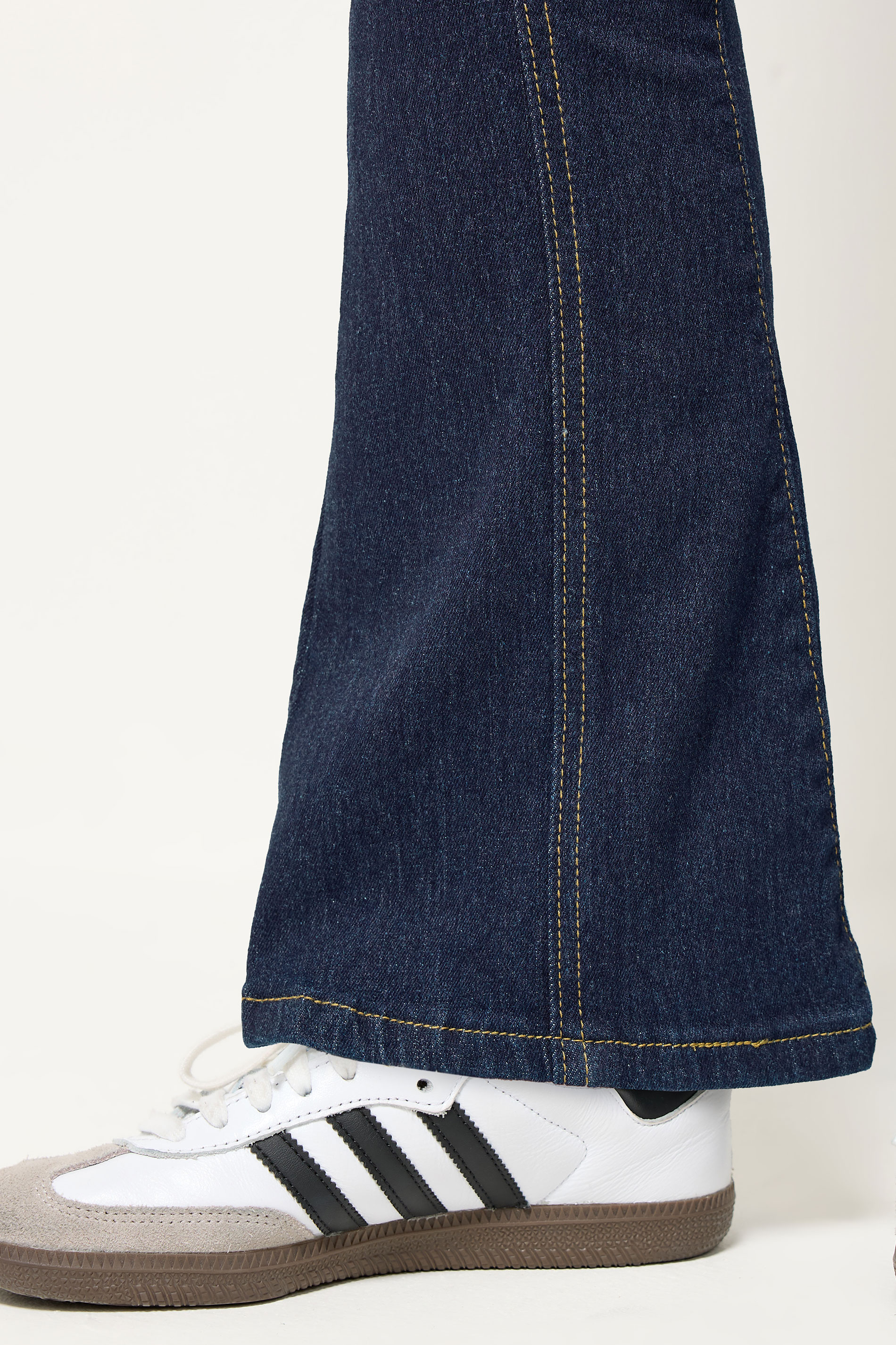 PixieGirl Petite Women's Indigo Blue Seam Front Flared Jeans | PixieGirl 4