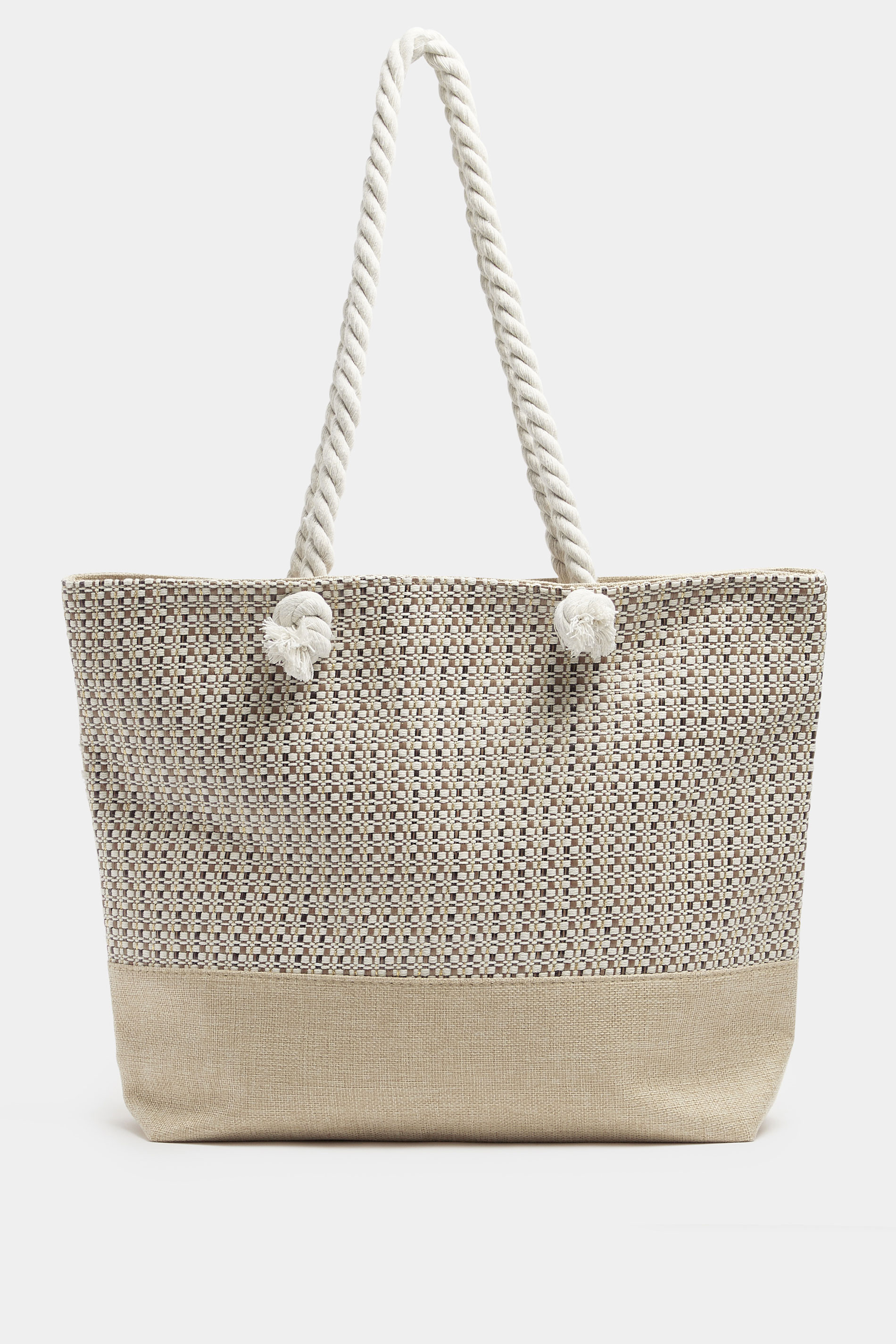 Brown Tweed Look Tote Bag | Yours Clothing 3
