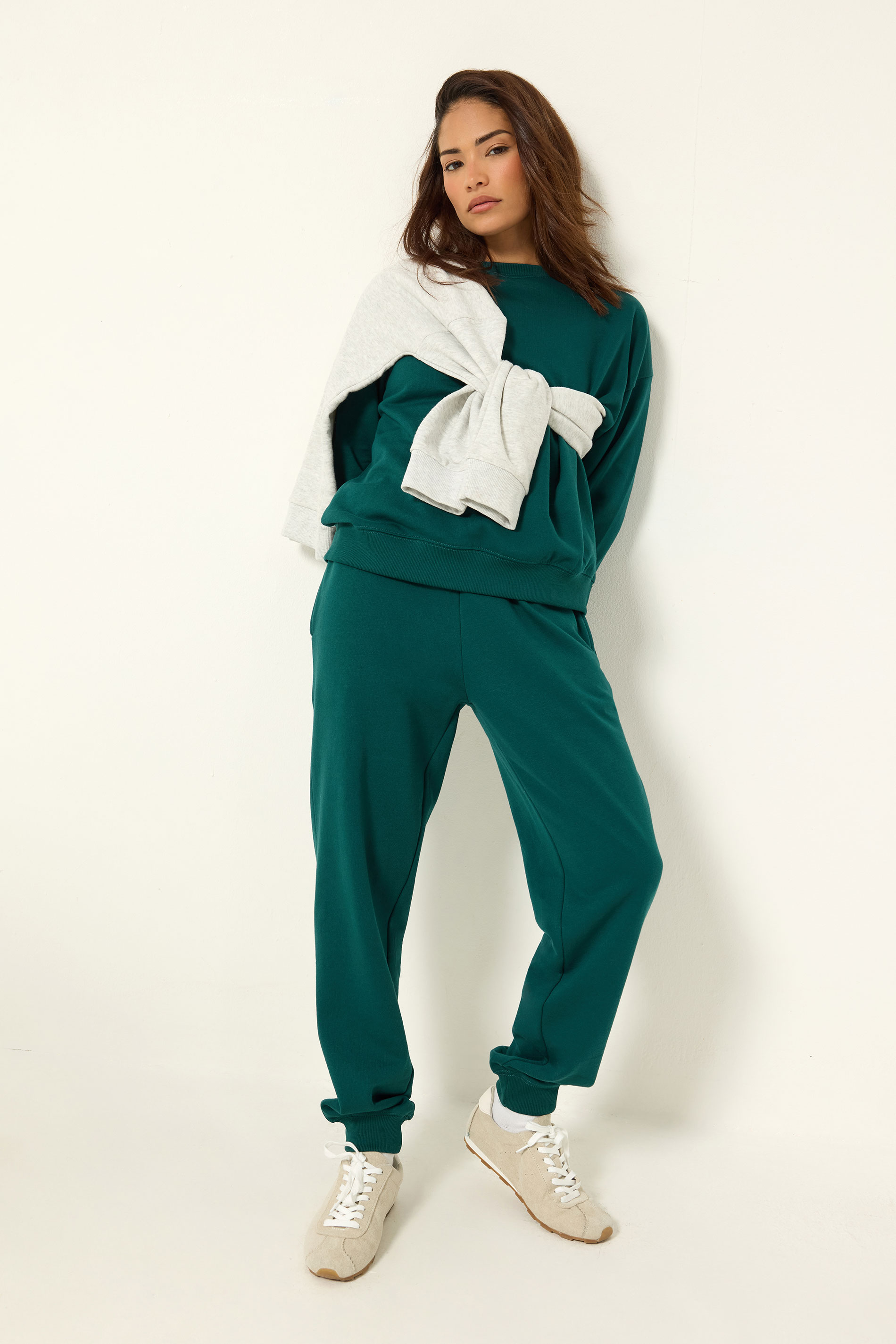 Pixiegirl Women's Green Petite Forest Cuffed Joggers Size Petite > 18